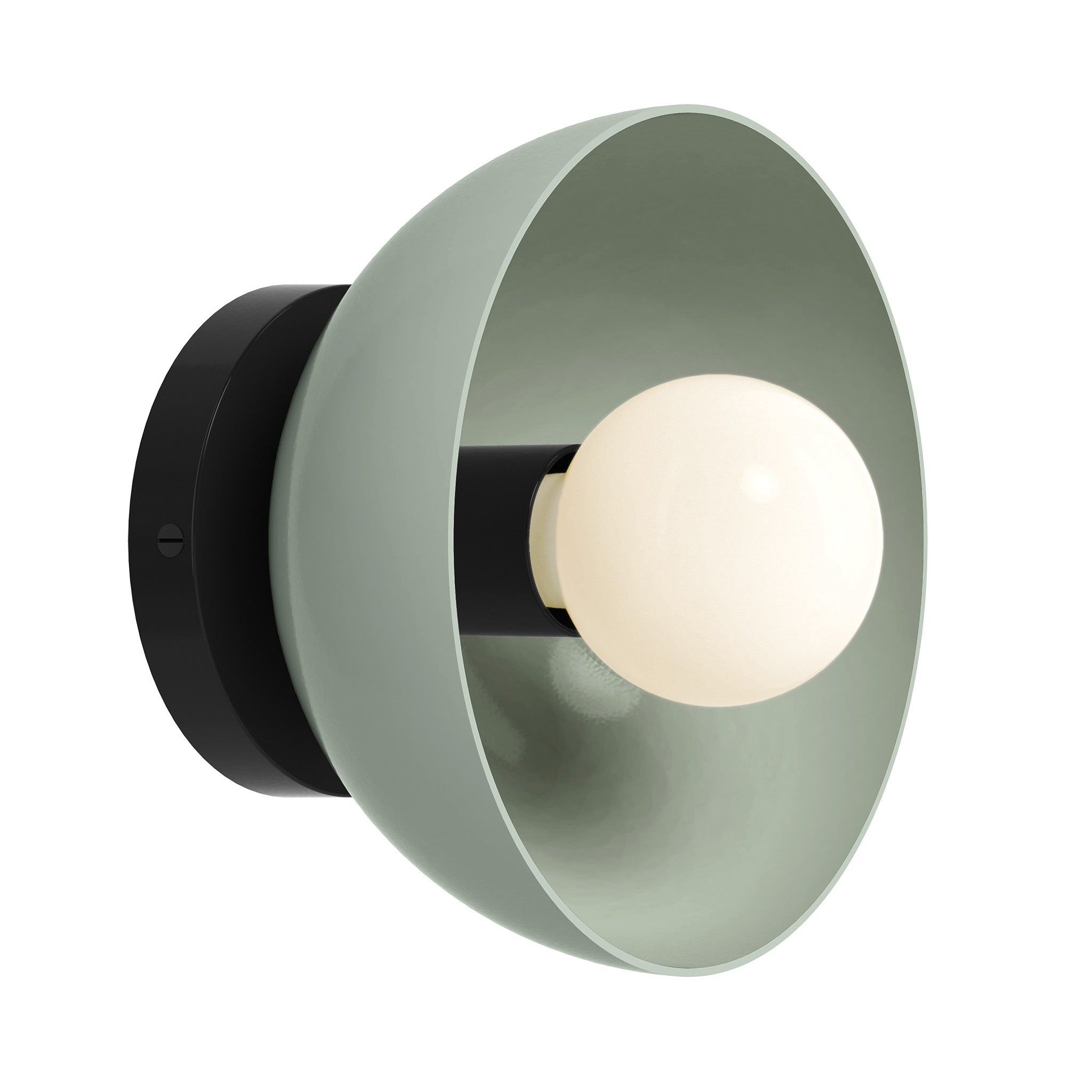 Black and chalk color Hemi sconce 8" Dutton Brown lighting