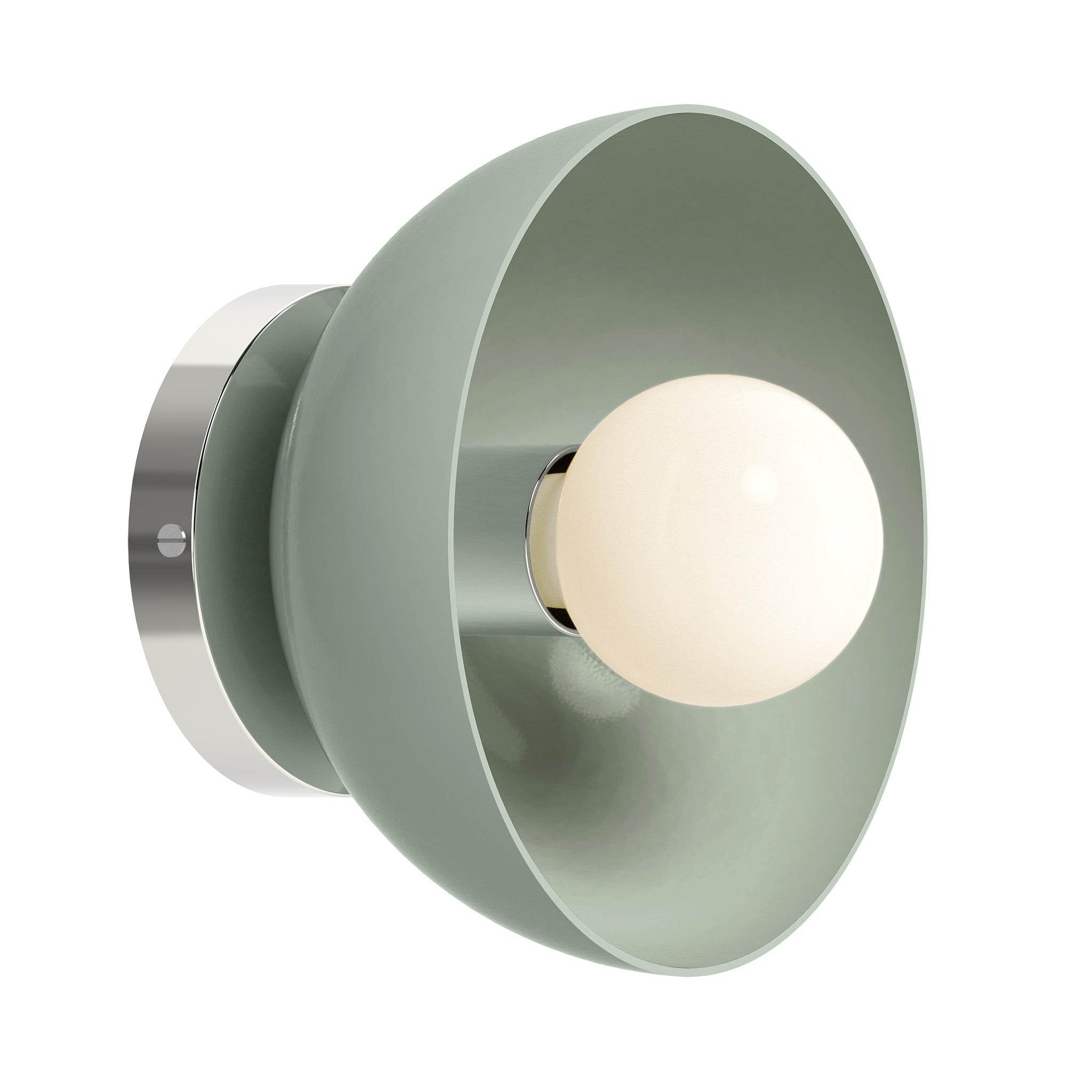 Nickel and spa color Hemi sconce 8" Dutton Brown lighting