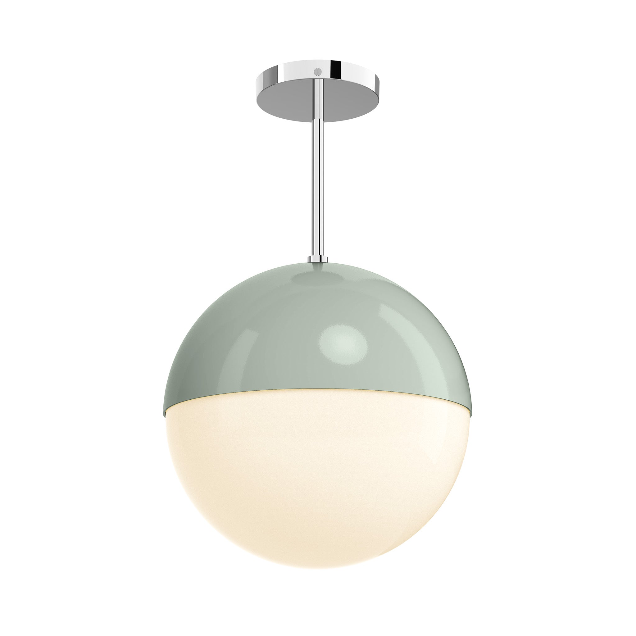 nickel spa color lure flush mount 12" dutton brown lighting