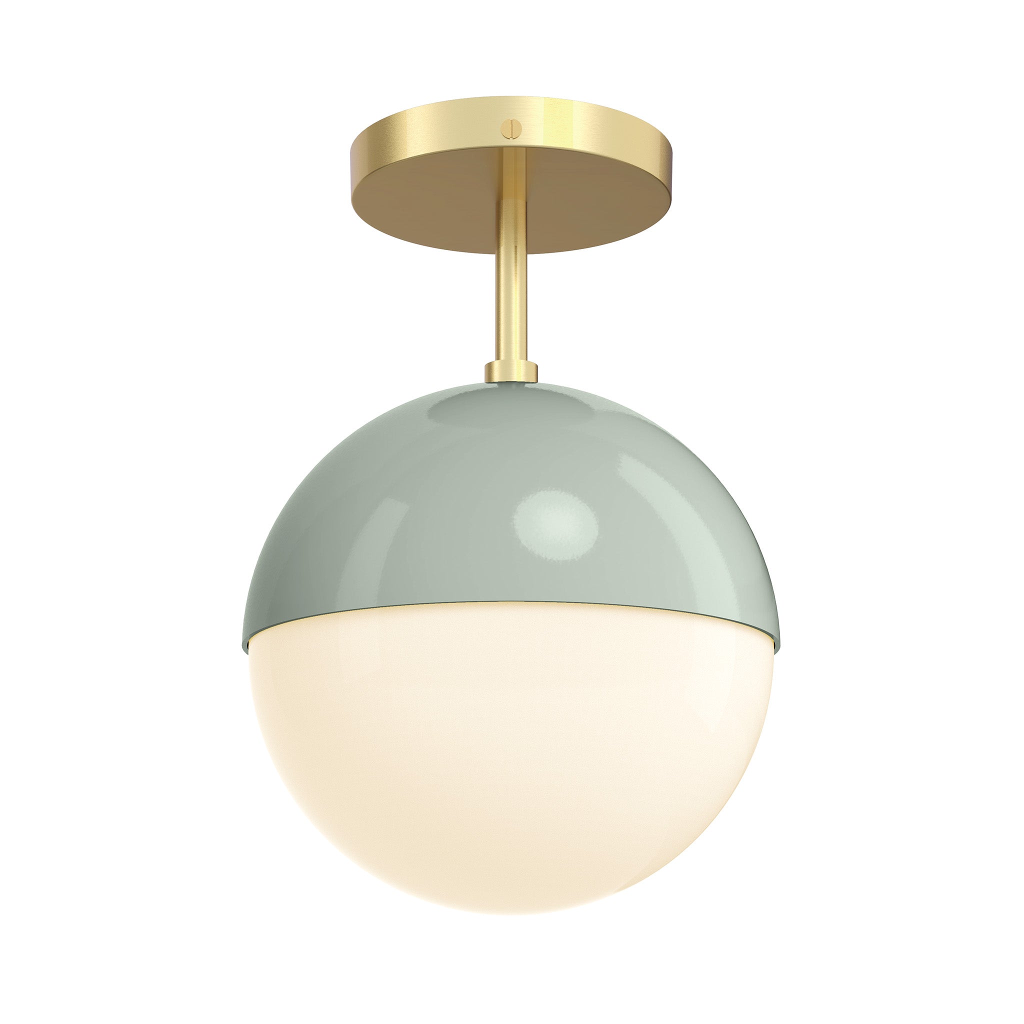 brass spa color lure flush mount 8" dutton brown lighting