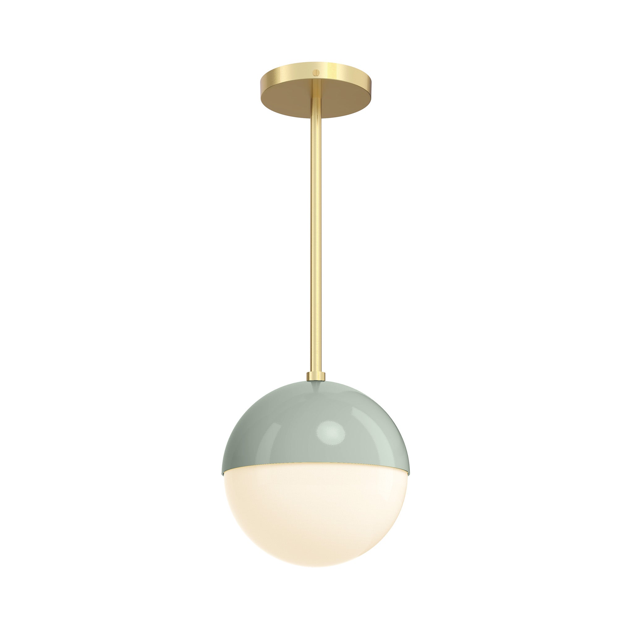 brass spa color lure pendant 8" dutton brown lighting