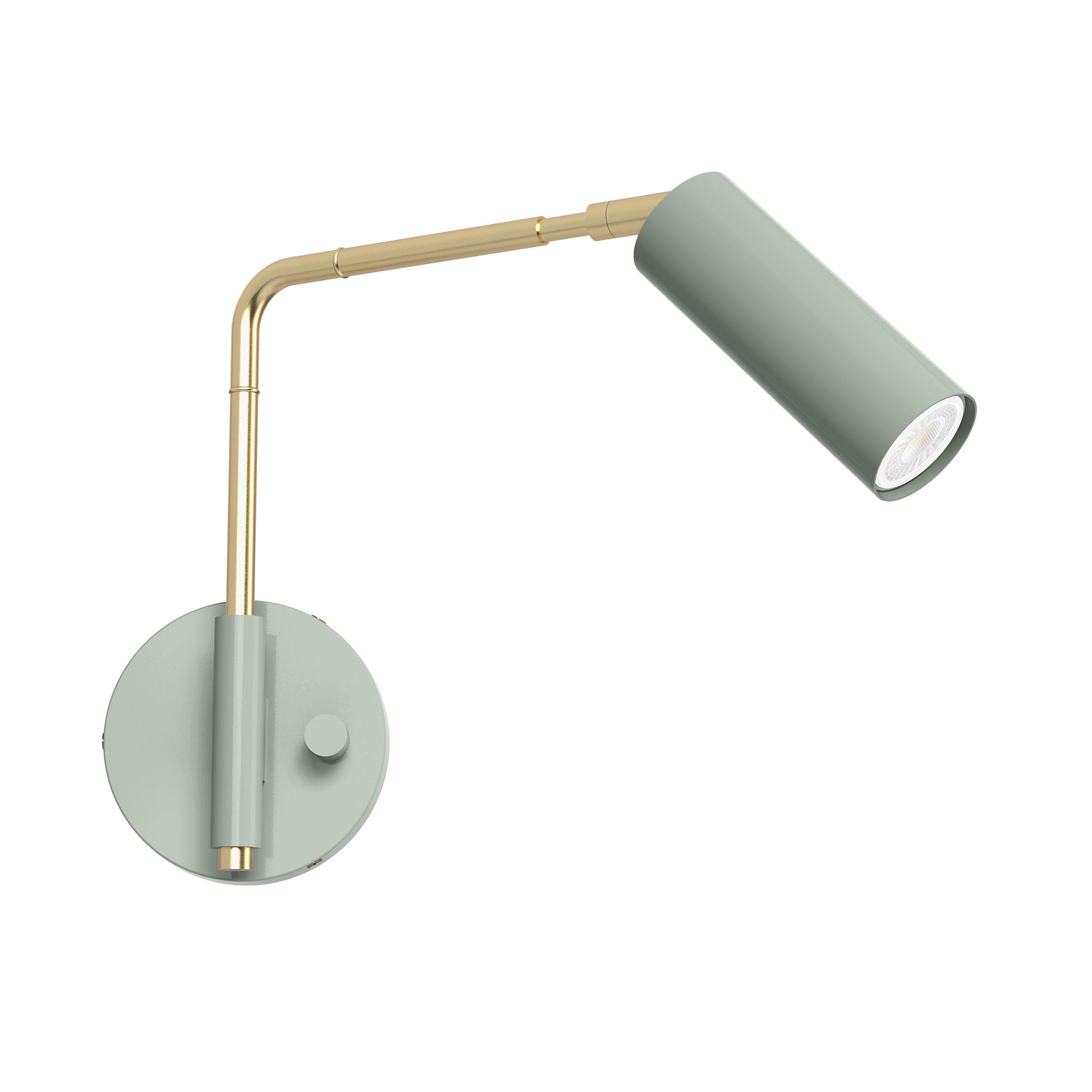 brass spa color reader swing arm sconce - 9" arm dutton brown lighting