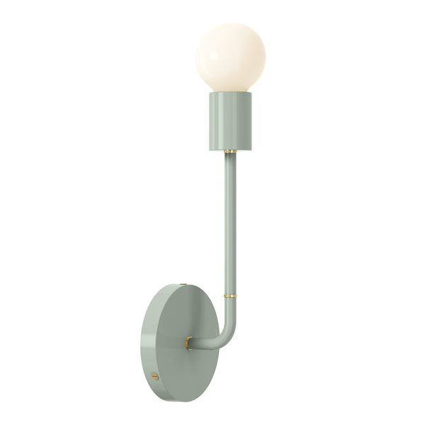 brass and spa green color Tall Snug sconce Dutton Brown lighting