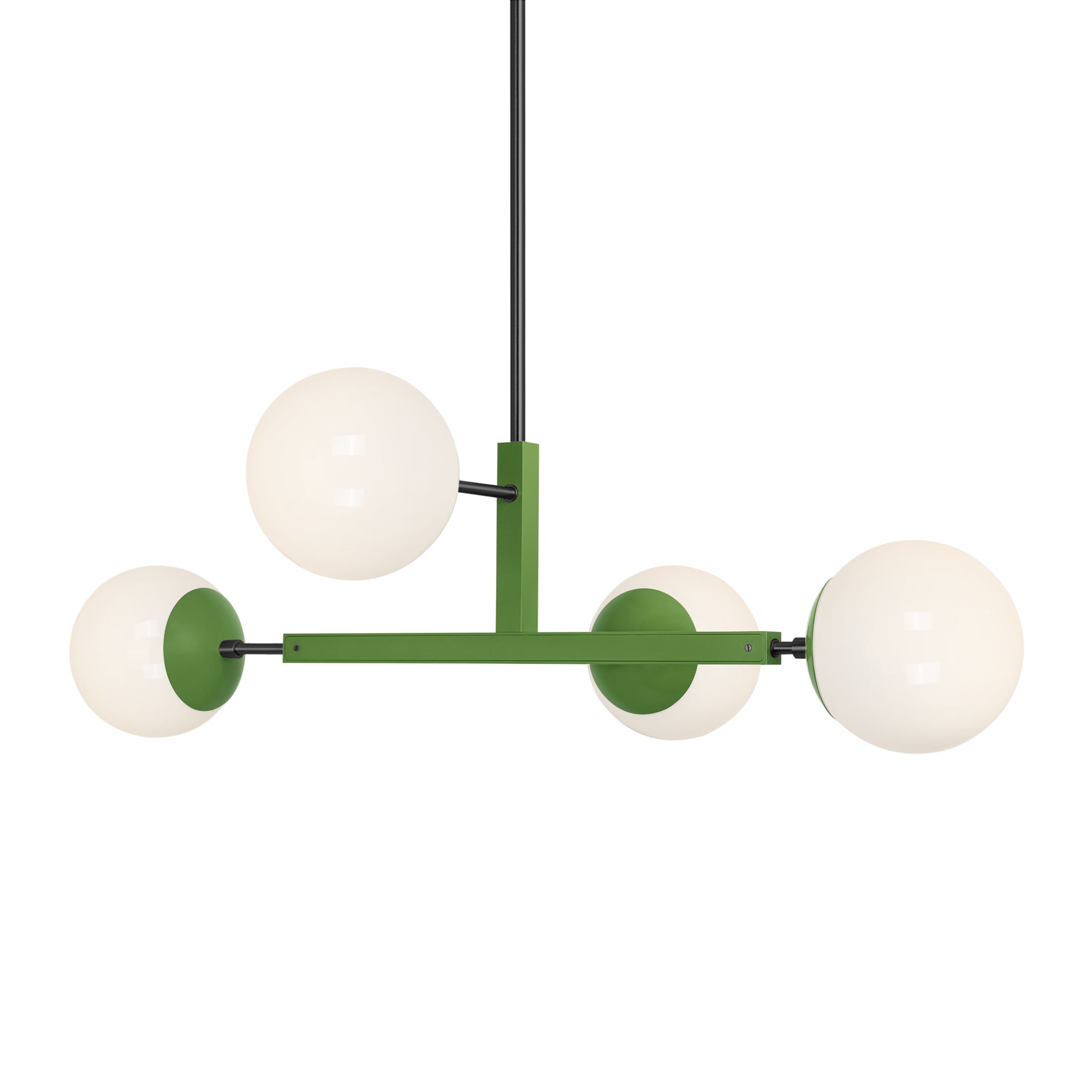 Black and python green color Status chandelier 35" Dutton Brown lighting