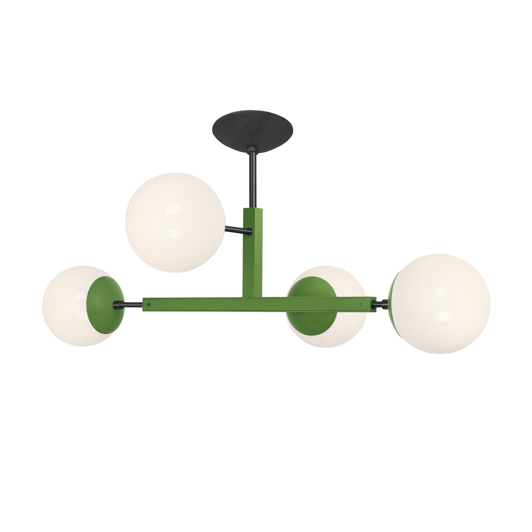 Black and python green color Status flush mount Dutton Brown lighting
