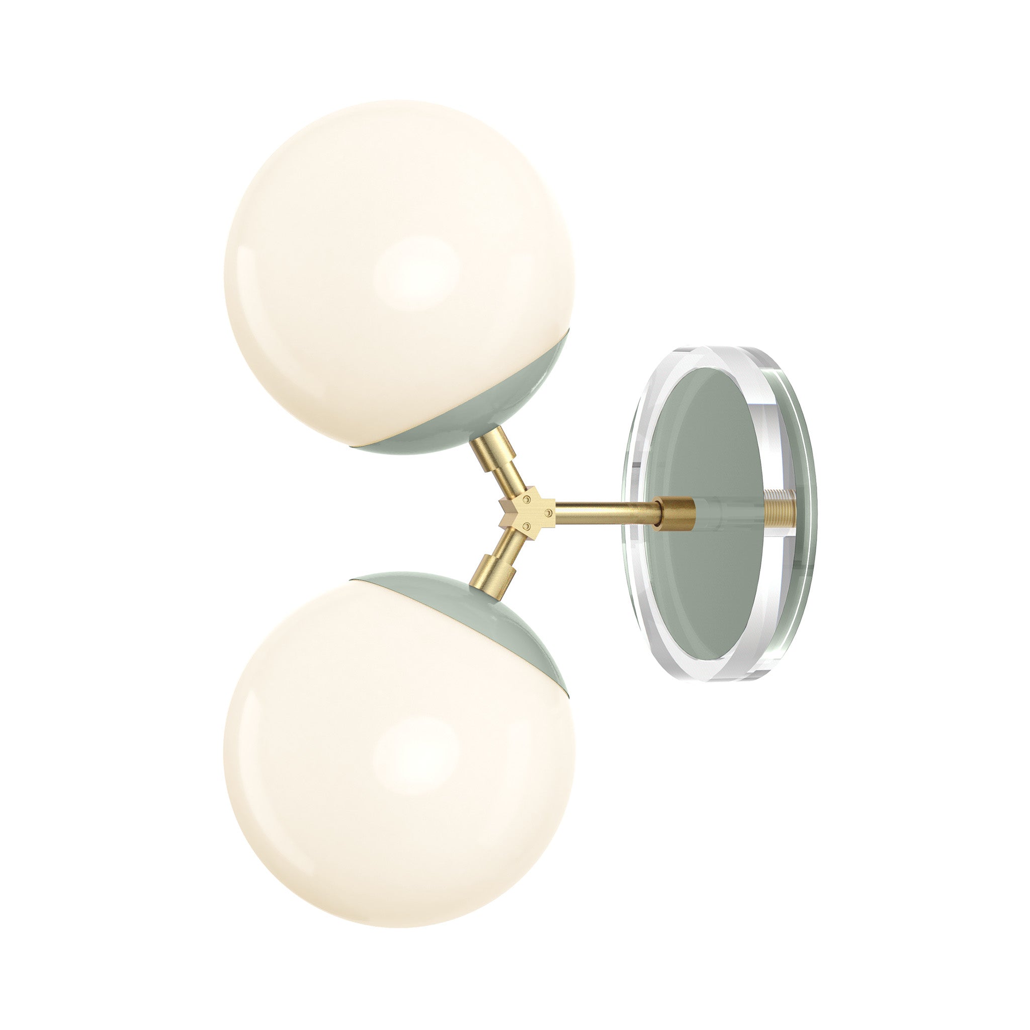 Brass and spa green color Visage sconce 6" Dutton Brown lighting