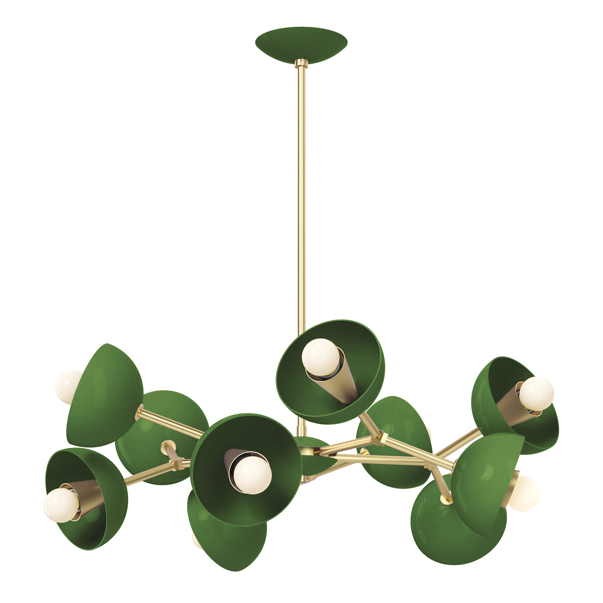 brass python green color alegria chandelier 30" dutton brown lighting