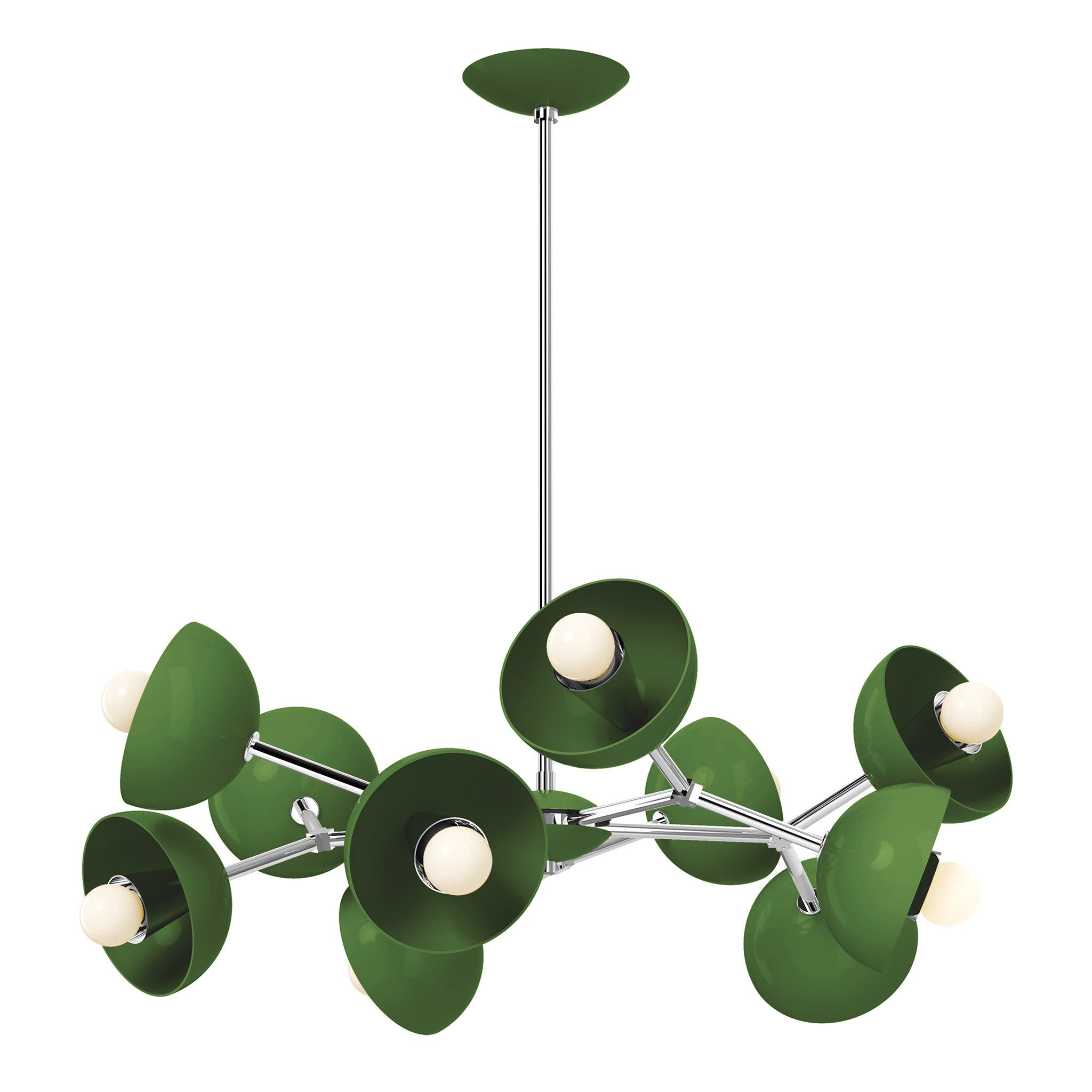 nickel python green color alegria chandelier 30" dutton brown lighting