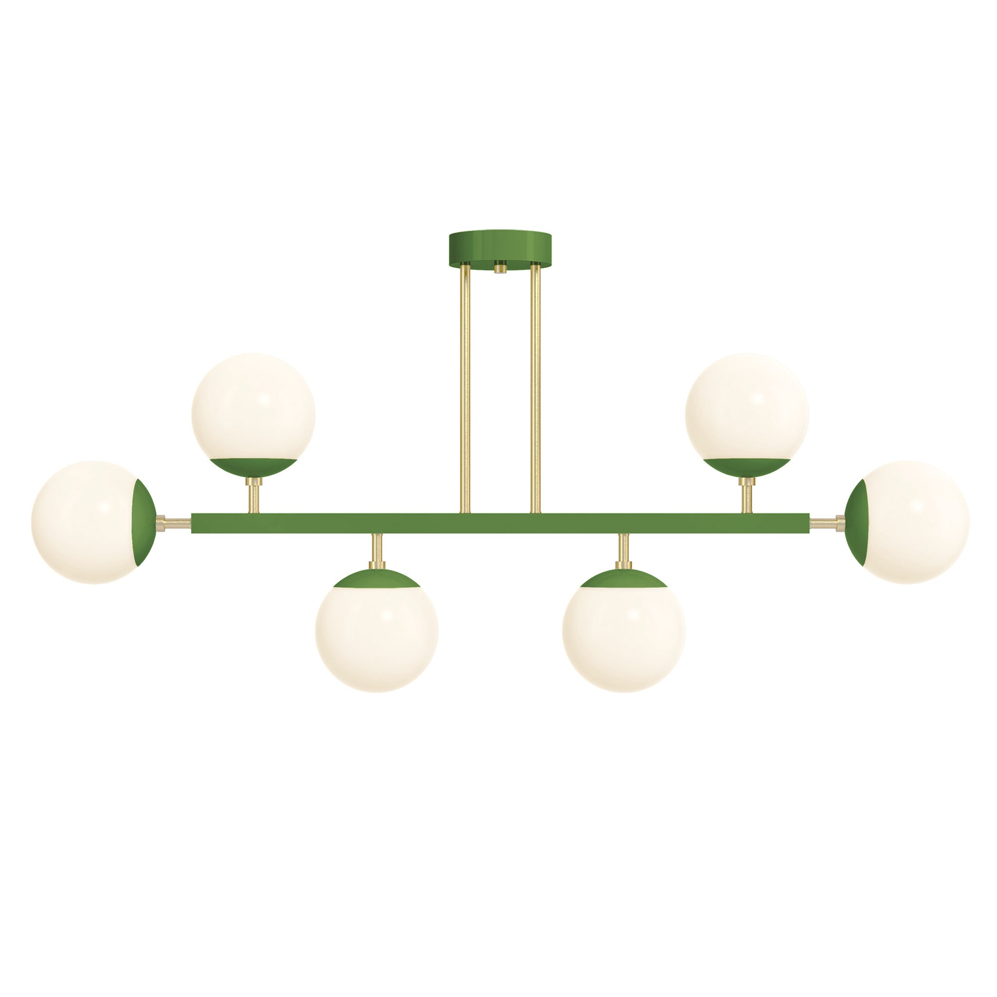 brass and python green Color Axia Globe Chandelier 46" Dutton Brown lighting