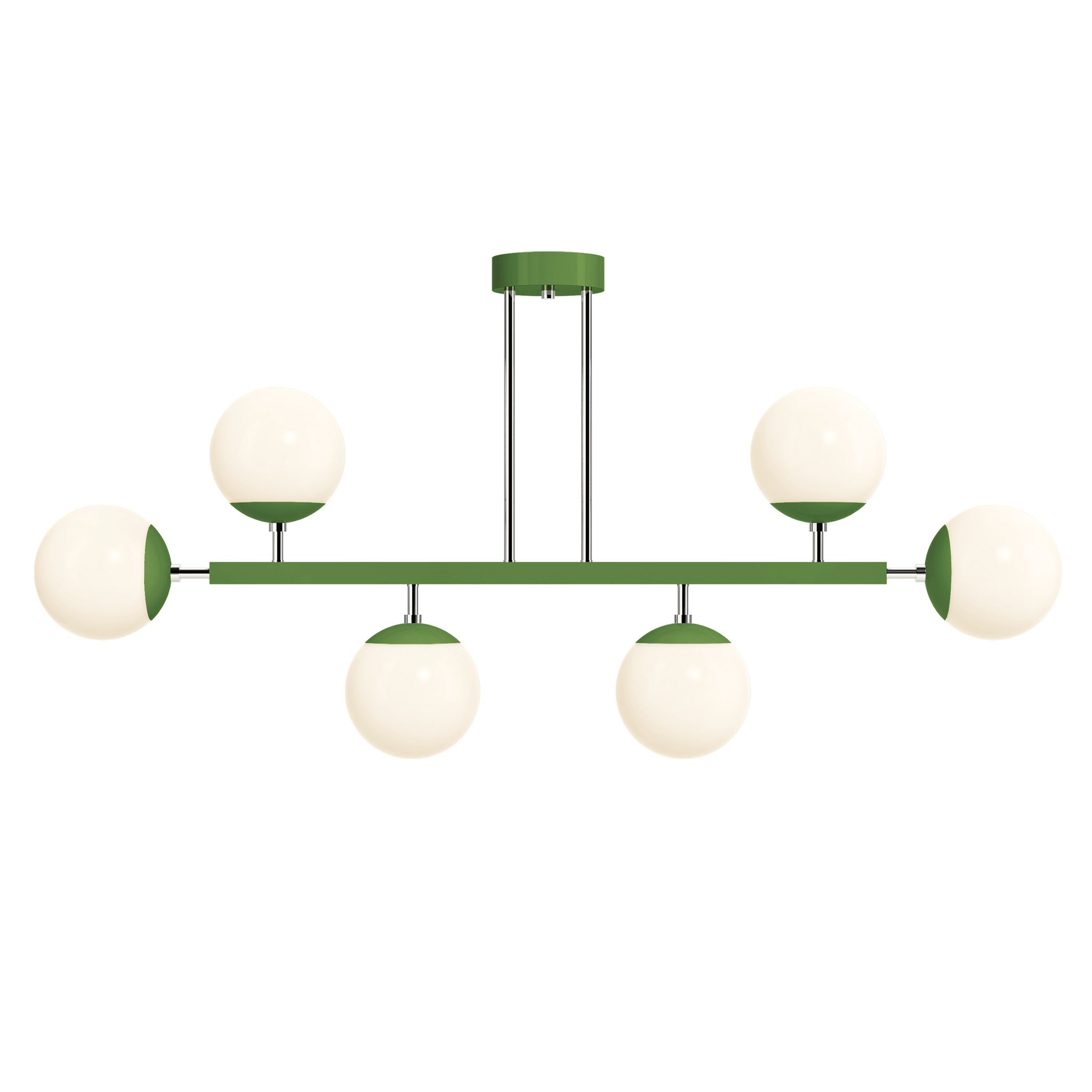 nickel and python green Color Axia Globe Chandelier 46" Dutton Brown lighting
