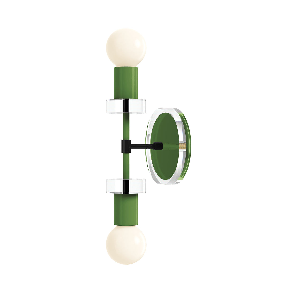 Black and Python green Bianca Acrylic Wall Sconce 12" Dutton Brown Lighting