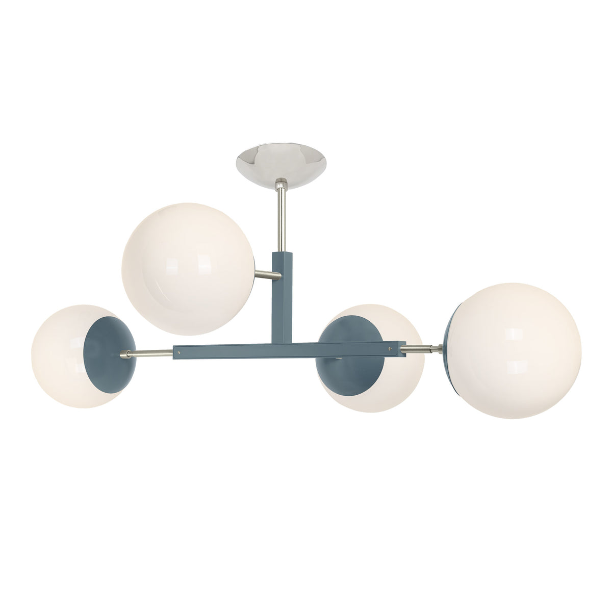 Nickel and lagoon color Big Status flush mount Dutton Brown lighting