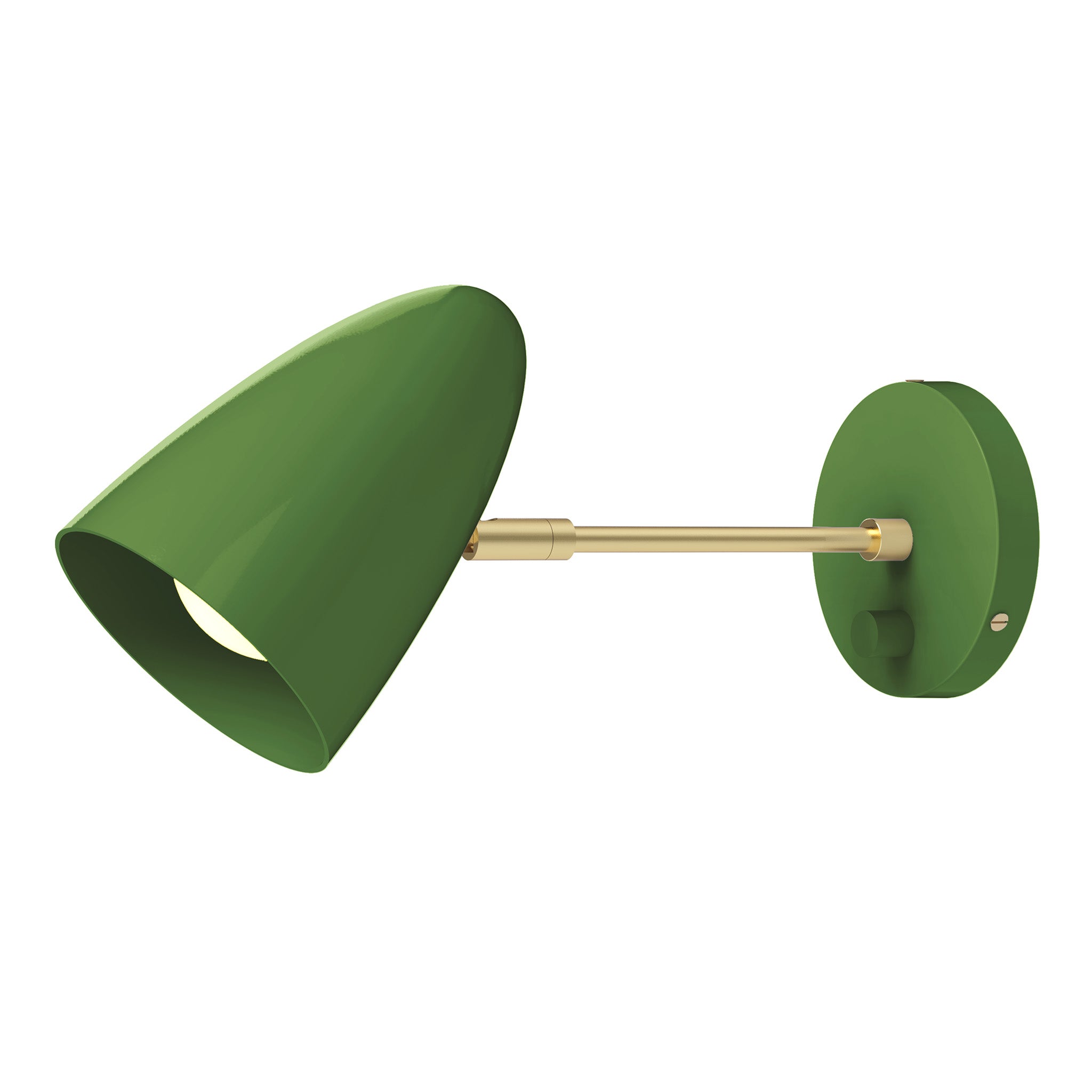 brass python green color boom sconce - 6" arm dutton brown lighting