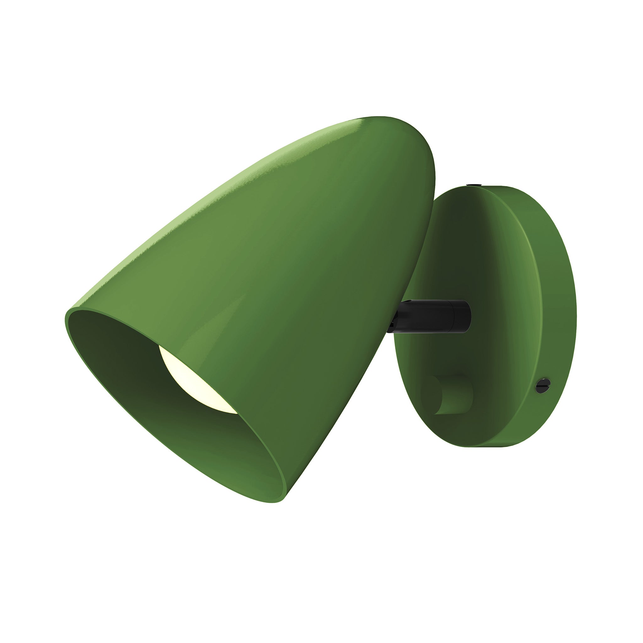 black python green color boom sconce - no arm dutton brown lighting