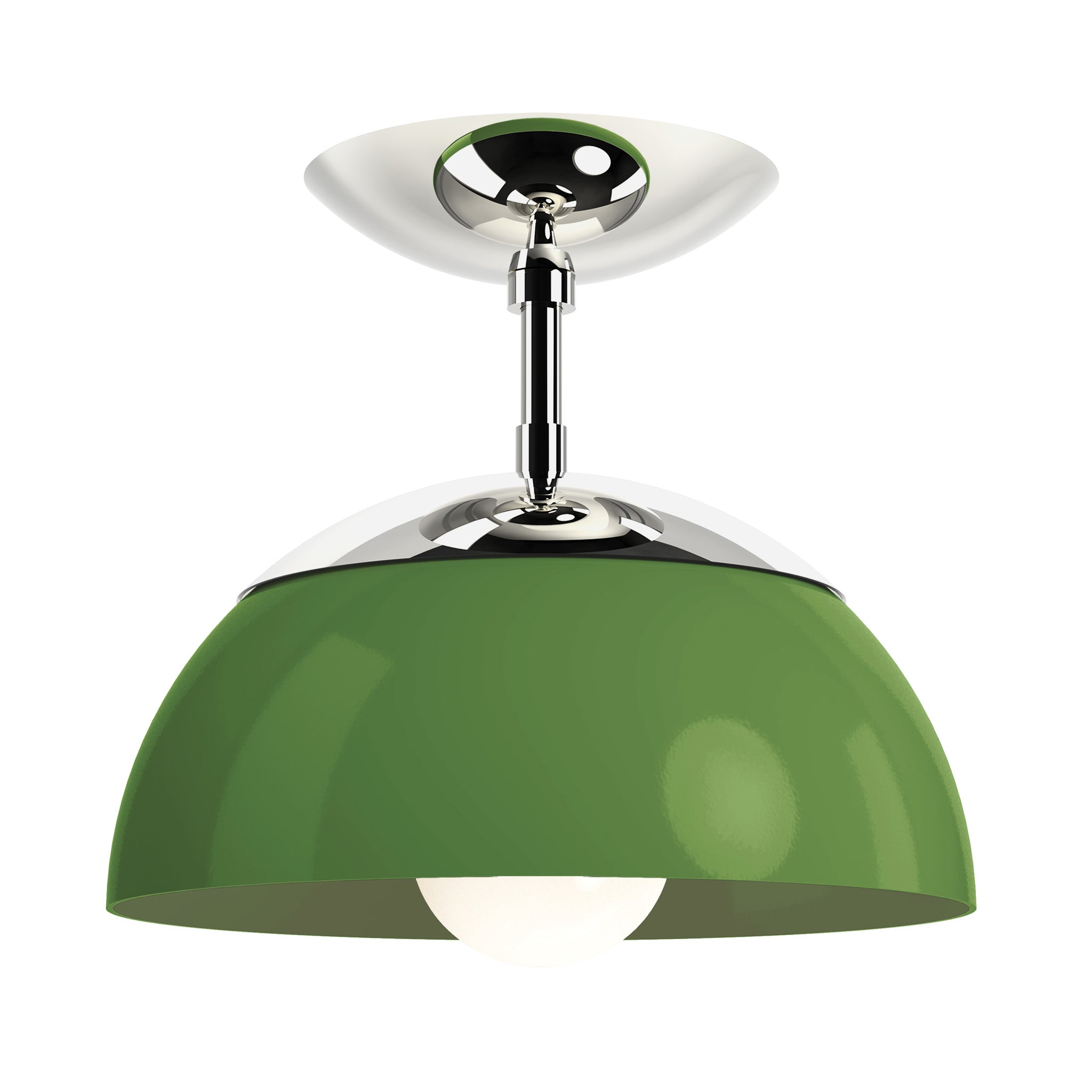 nickel python green color cadbury flush mount 10" dutton brown lighting