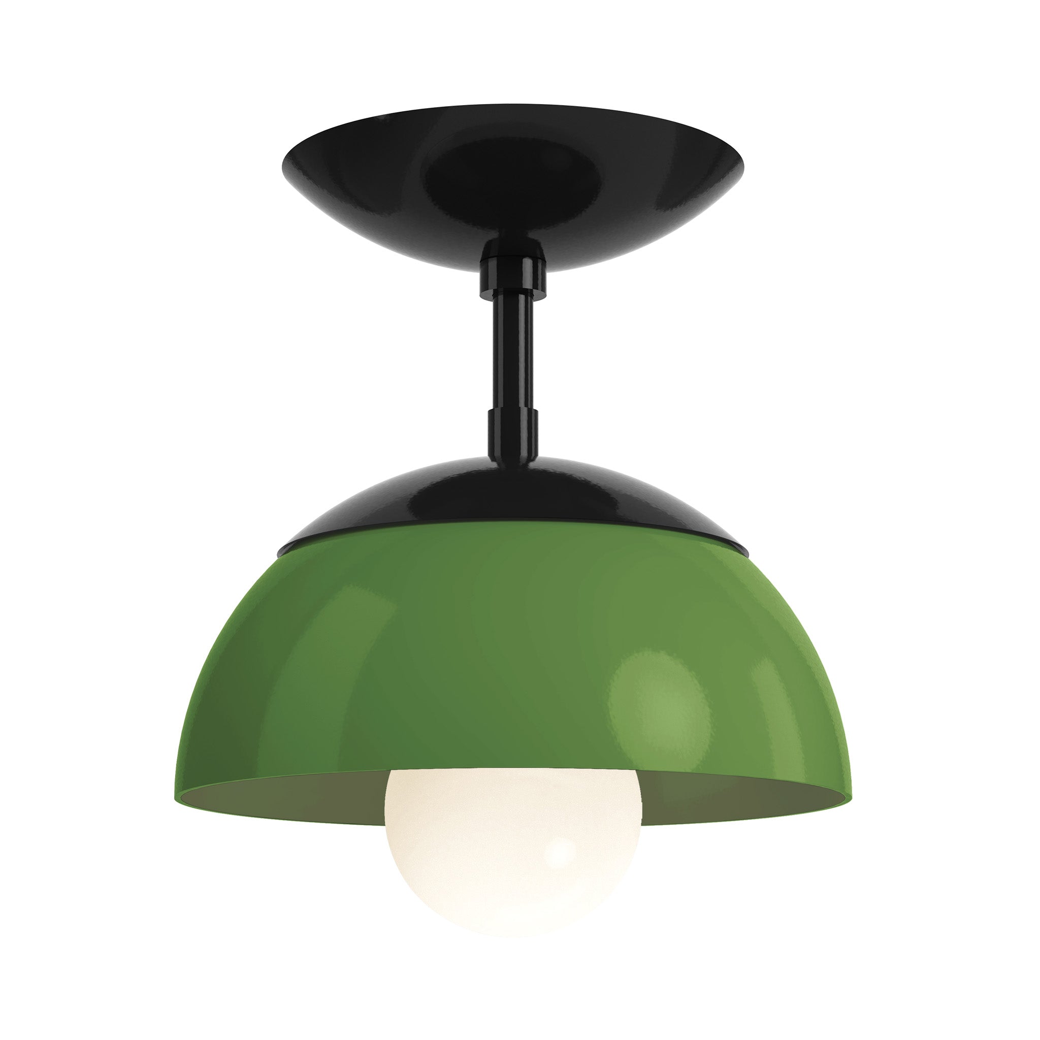 black python green color cadbury flush mount 8" dutton brown lighting