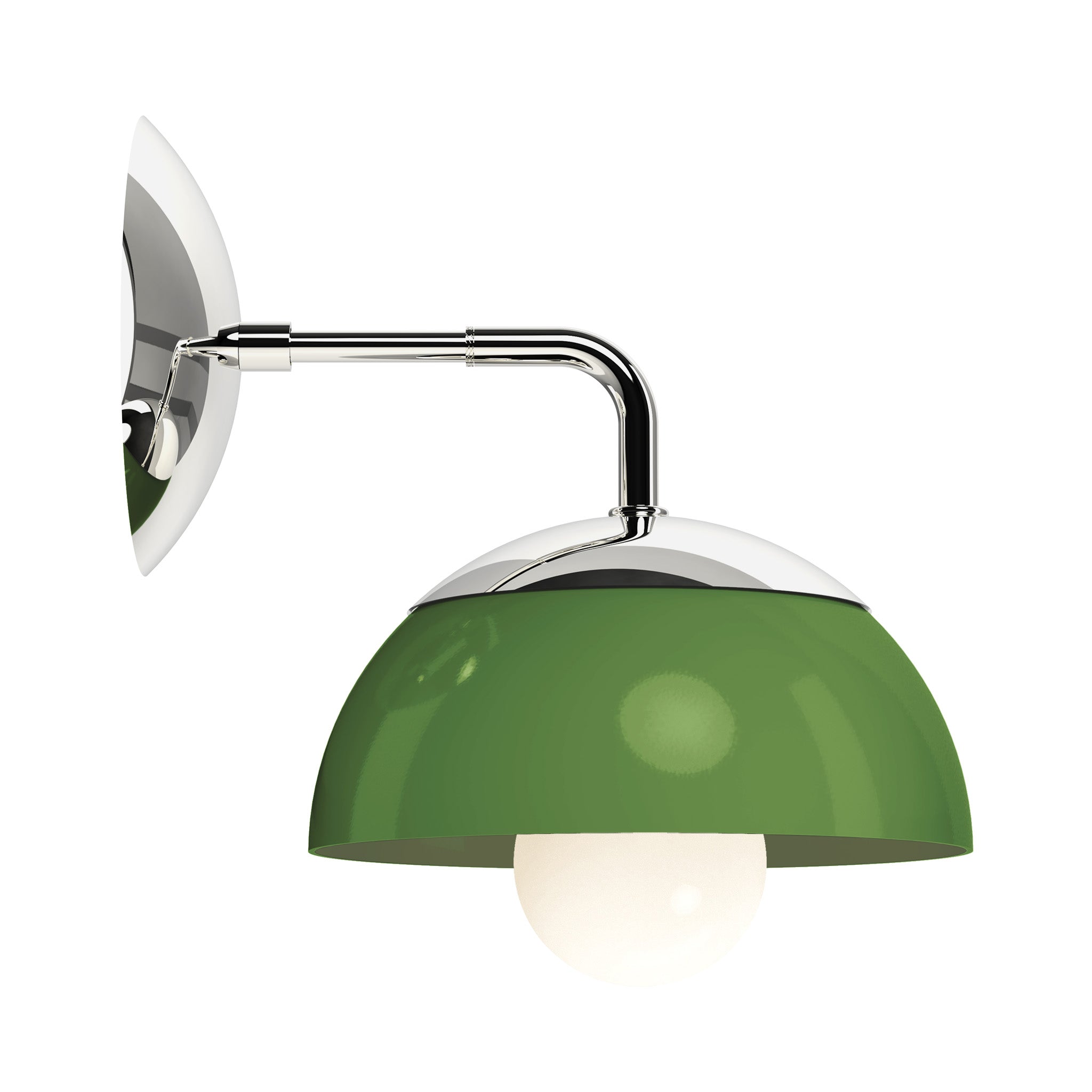 nickel python green color cadbury sconce 8" dutton brown lighting