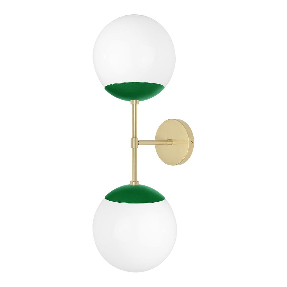 Color Cap Double Sconce 8"