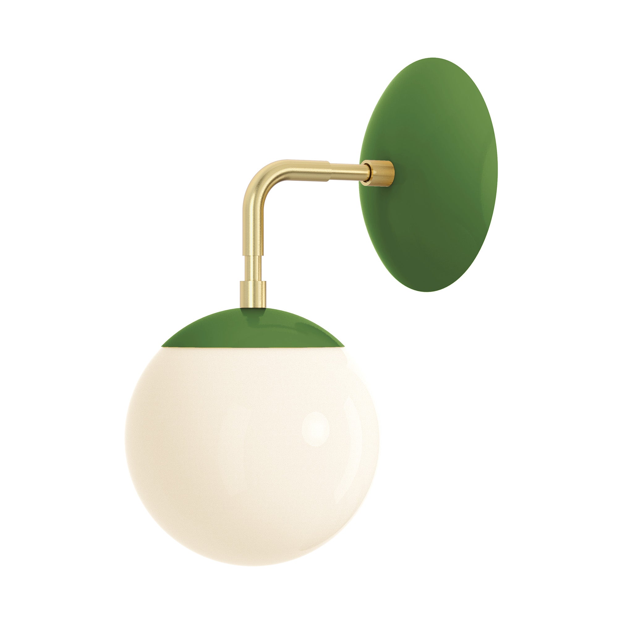 brass python green color cap sconce 6" dutton brown lighting