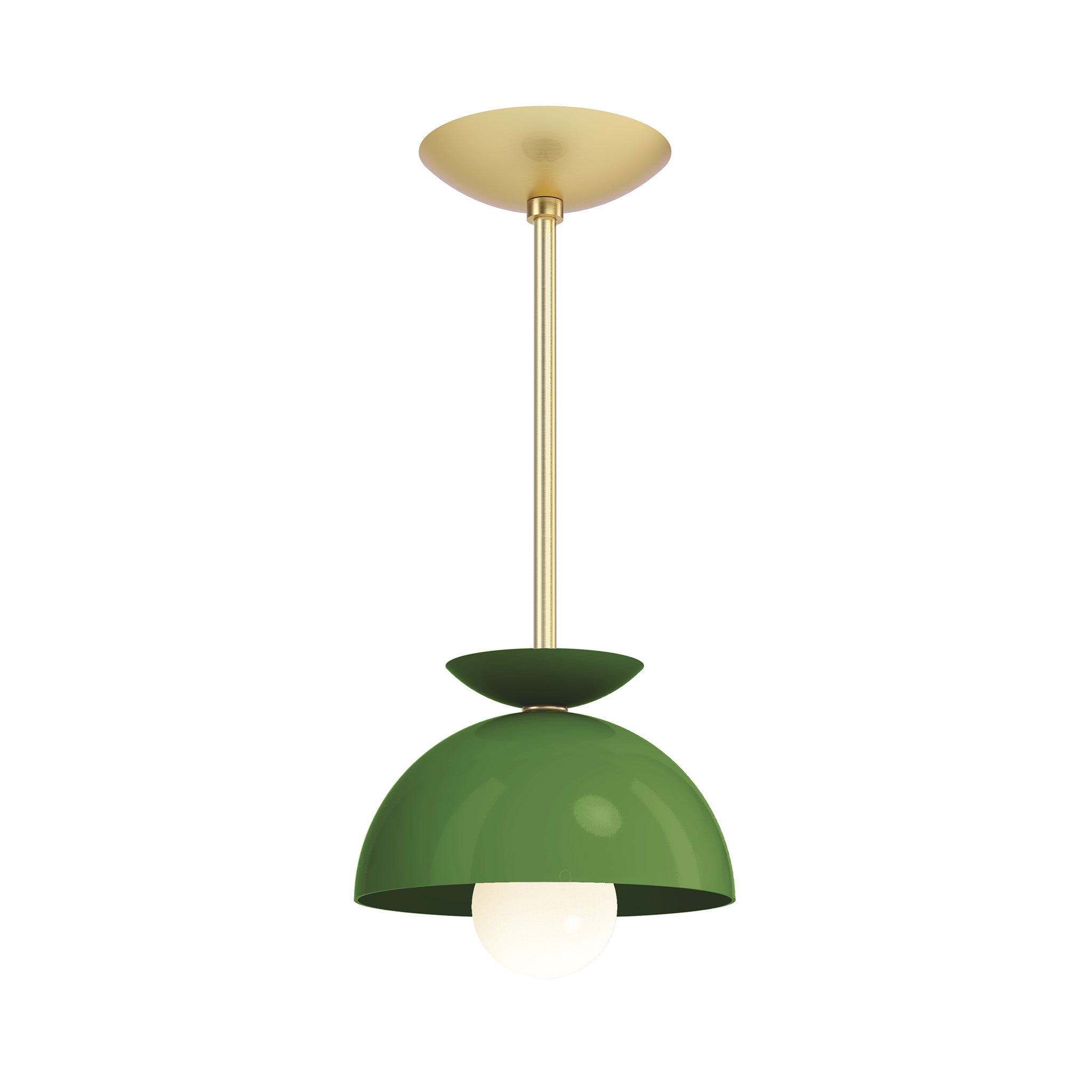 brass python green color echo pendant 8" dutton brown lighting