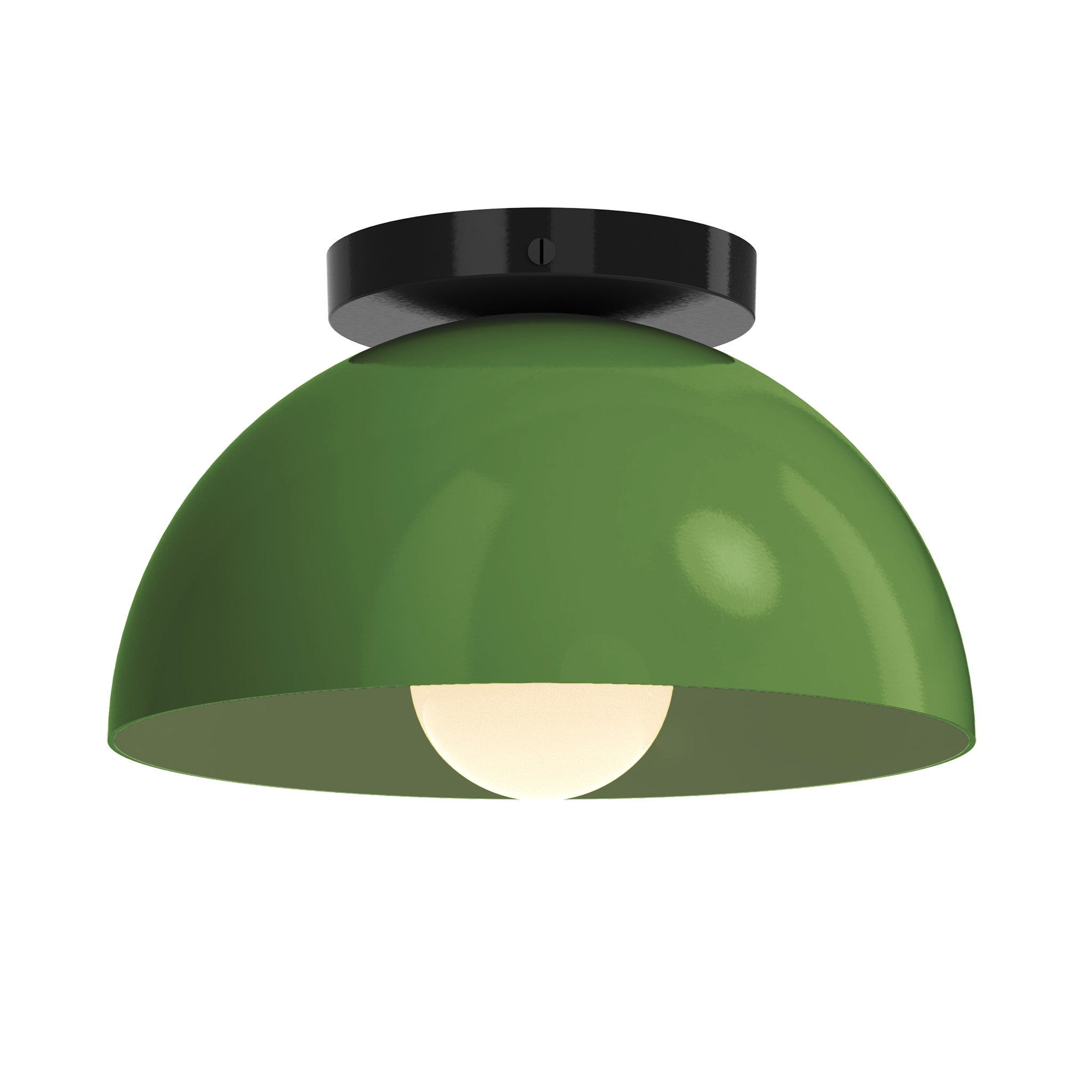 Black and python green color Hemi flush mount 10" Dutton Brown lighting