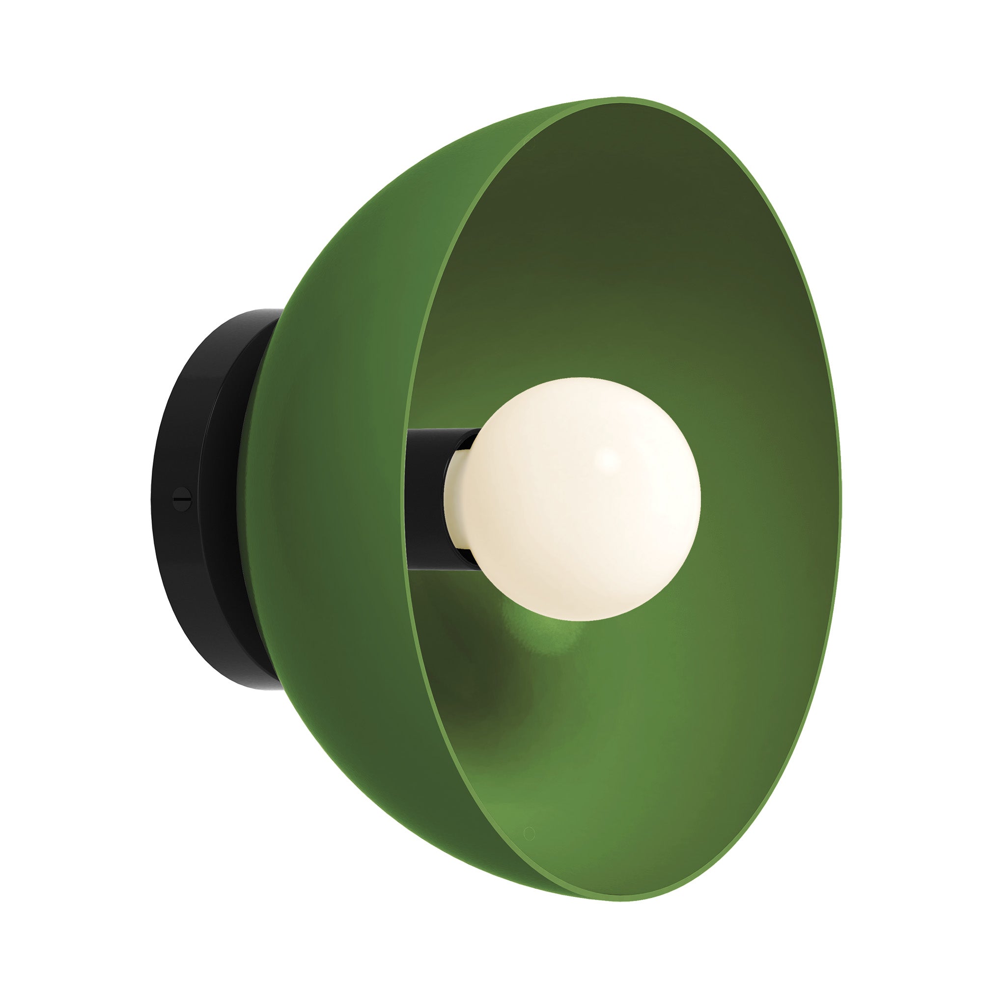 Black and python green color hemi dome sconce 10" Dutton Brown lighting