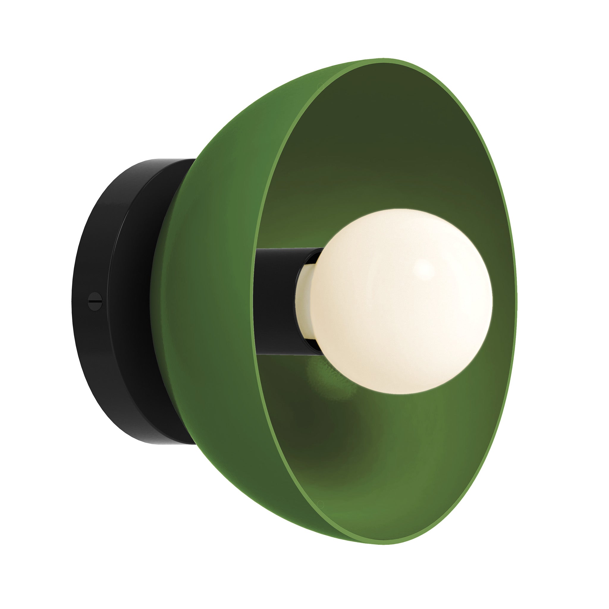 Black and python green color Hemi sconce 8" Dutton Brown lighting