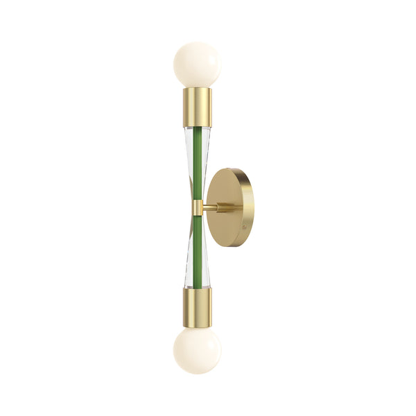 Brass and python green Phoenix sconce Dutton Brown