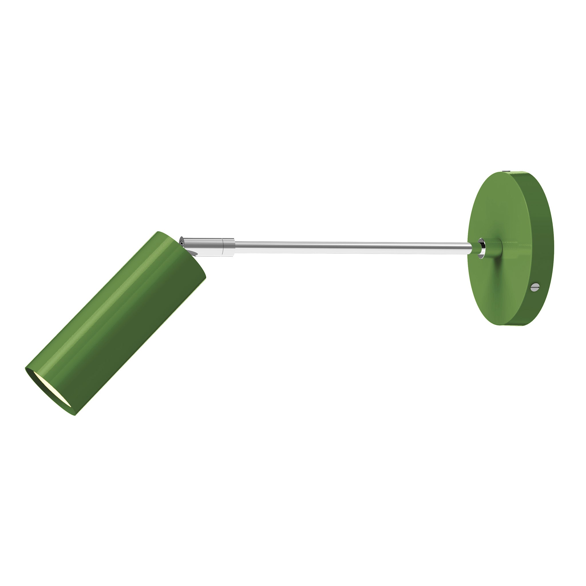 nickel python green color reader sconce - 10" arm dutton brown lighting