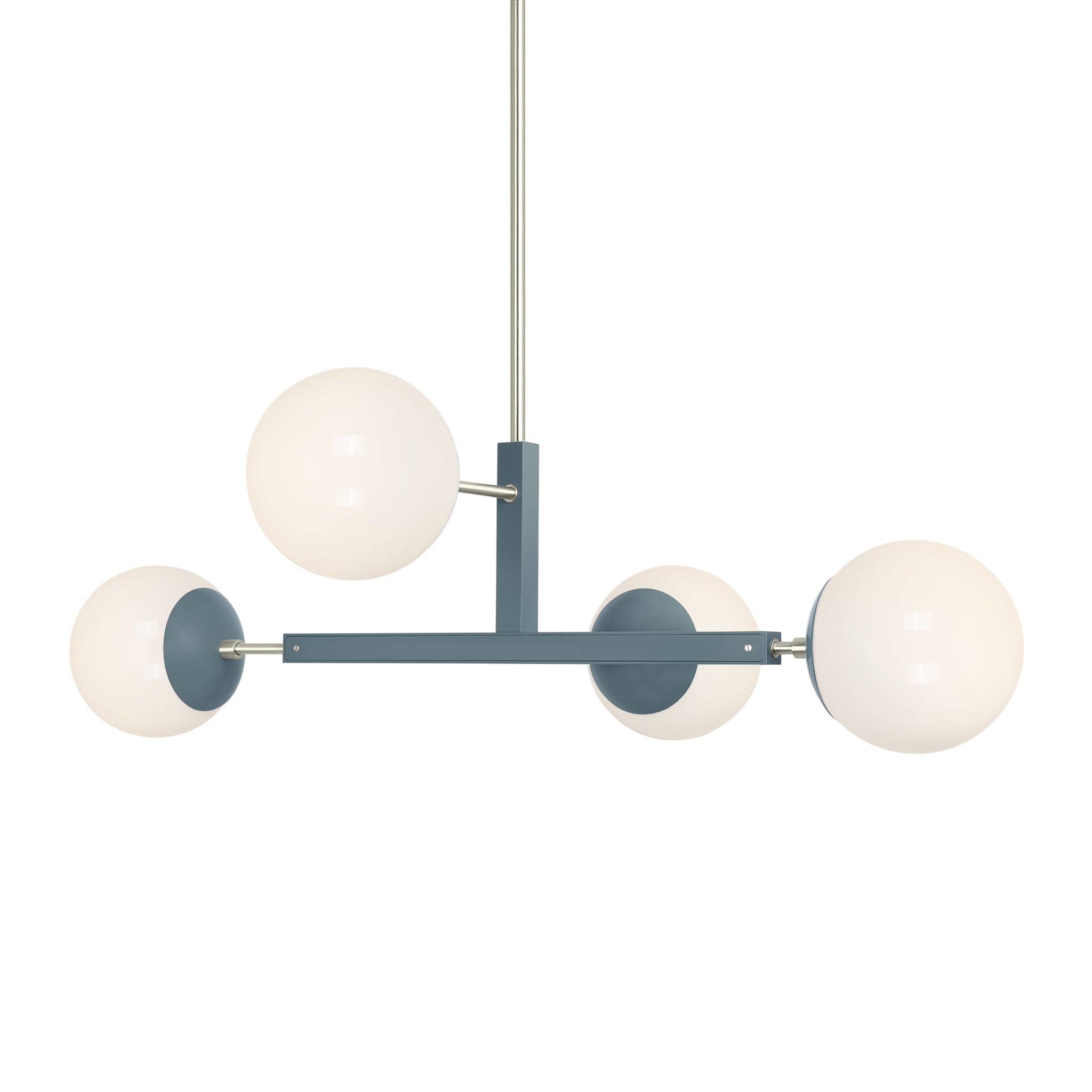 Nickel and python green color Status chandelier 35" Dutton Brown lighting
