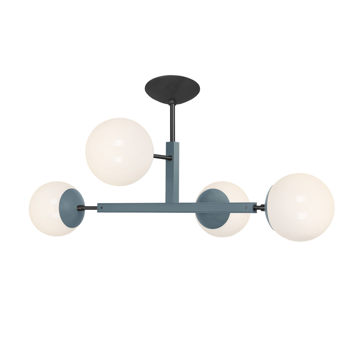 Black and lagoon color Status flush mount Dutton Brown lighting