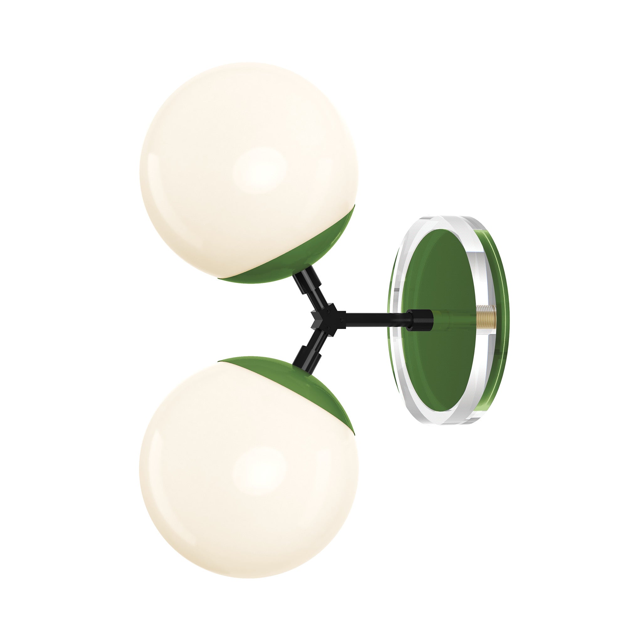 black python green color visage sconce 6" dutton brown lighting