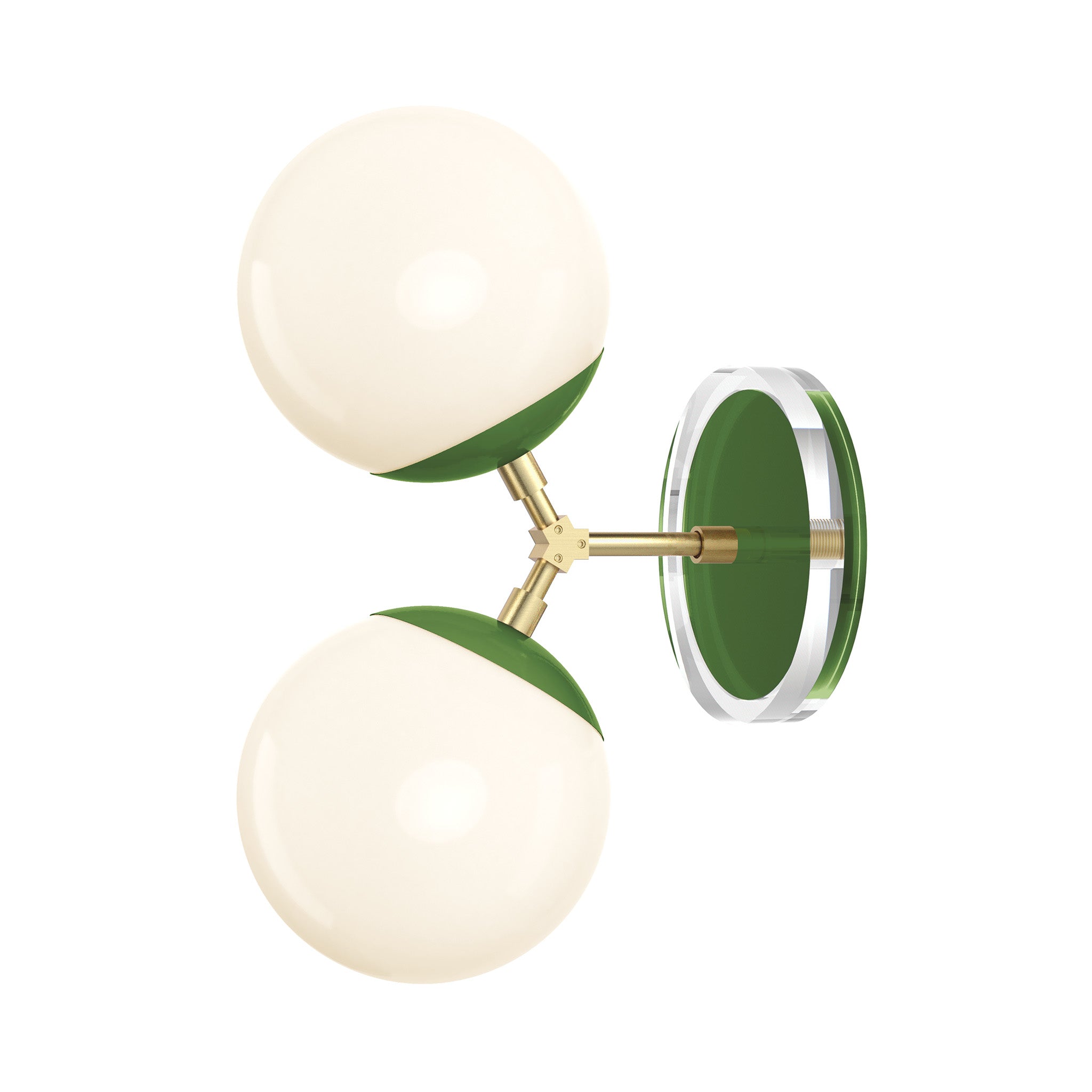 brass python green color visage sconce 6" dutton brown lighting
