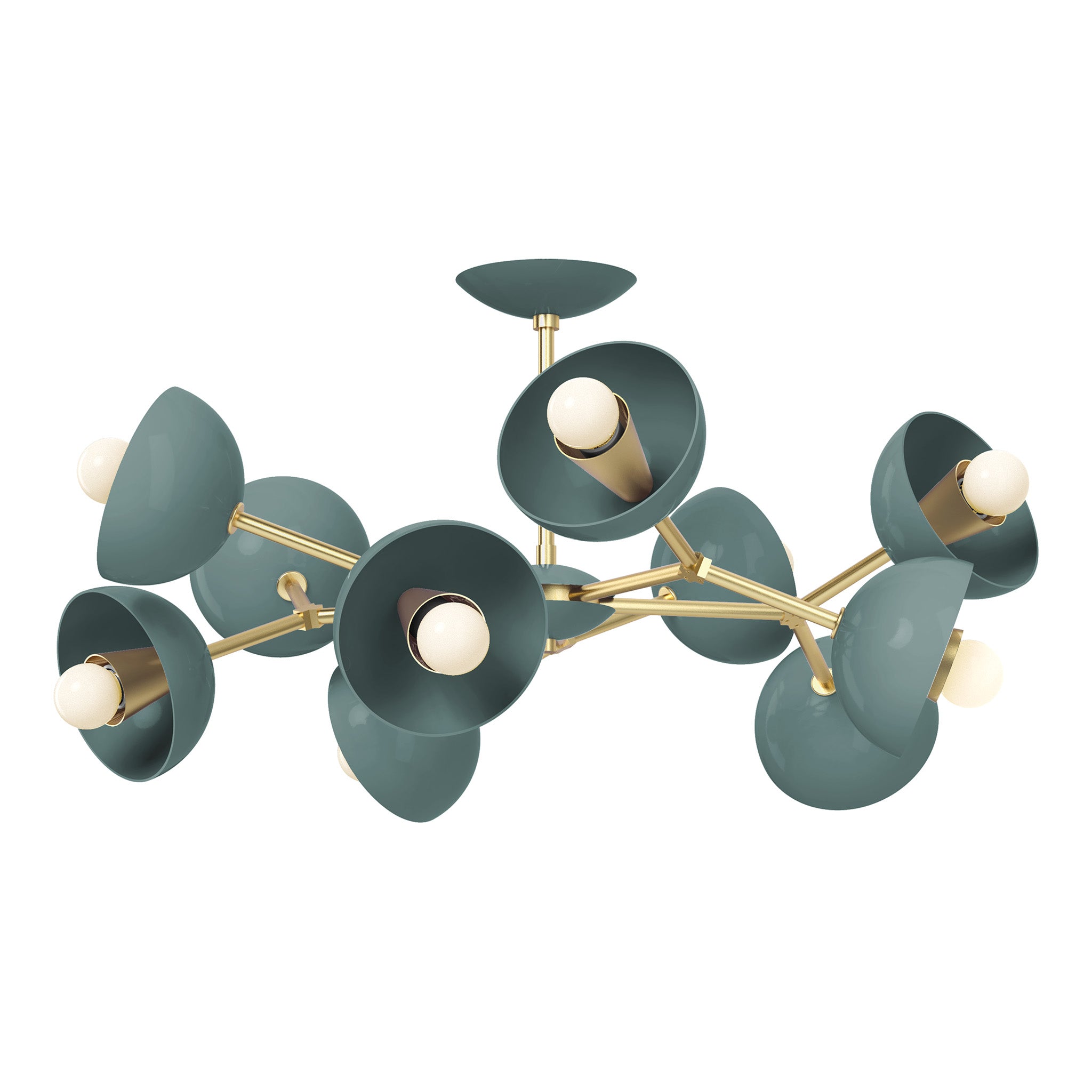 brass lagoon color alegria flush mount 30" dutton brown lighting