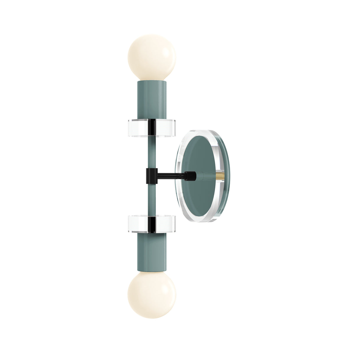 Black and Lagoon Bianca Acrylic Wall Sconce 12" Dutton Brown Lighting