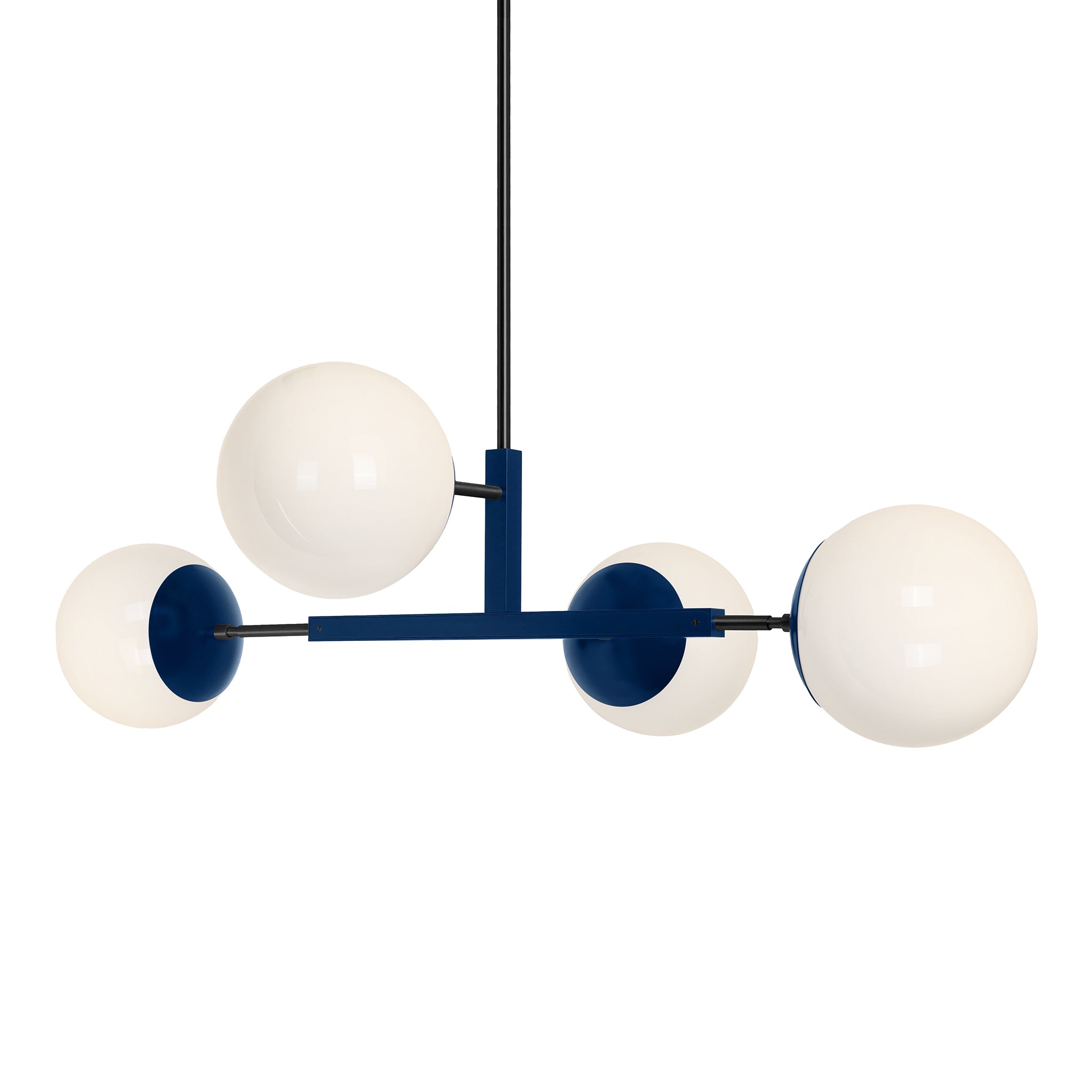 Black and cobalt color Big Status chandelier 42" Dutton Brown lighting