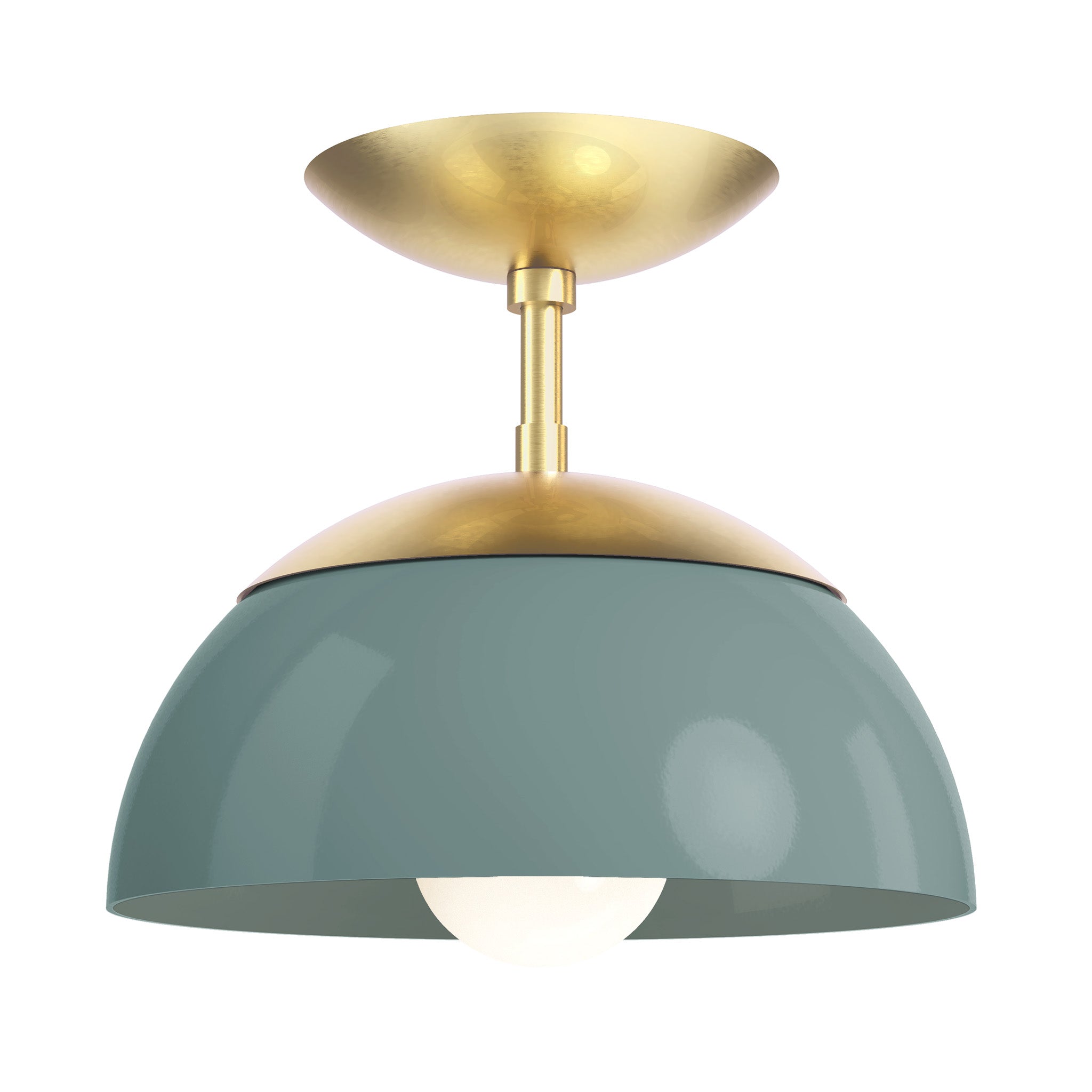 brass lagoon color cadbury flush mount 10" dutton brown lighting