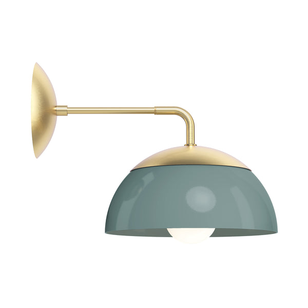 brass lagoon color cadbury sconce 10" dutton brown lighting