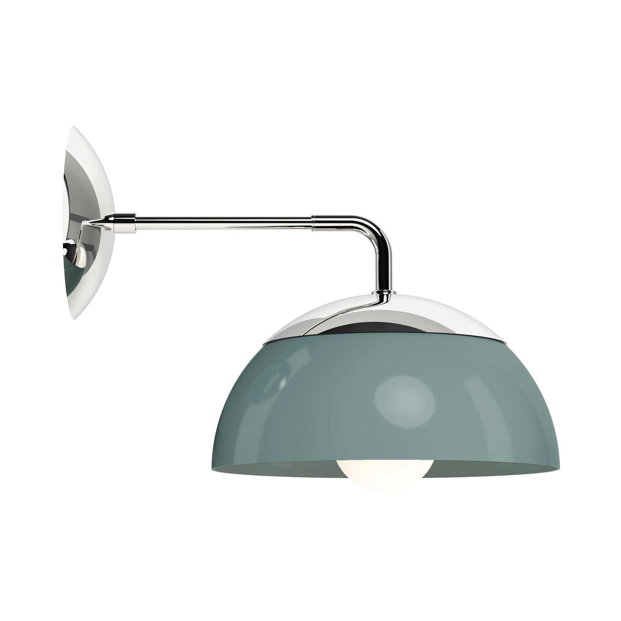 nickel lagoon color cadbury sconce 10" dutton brown lighting
