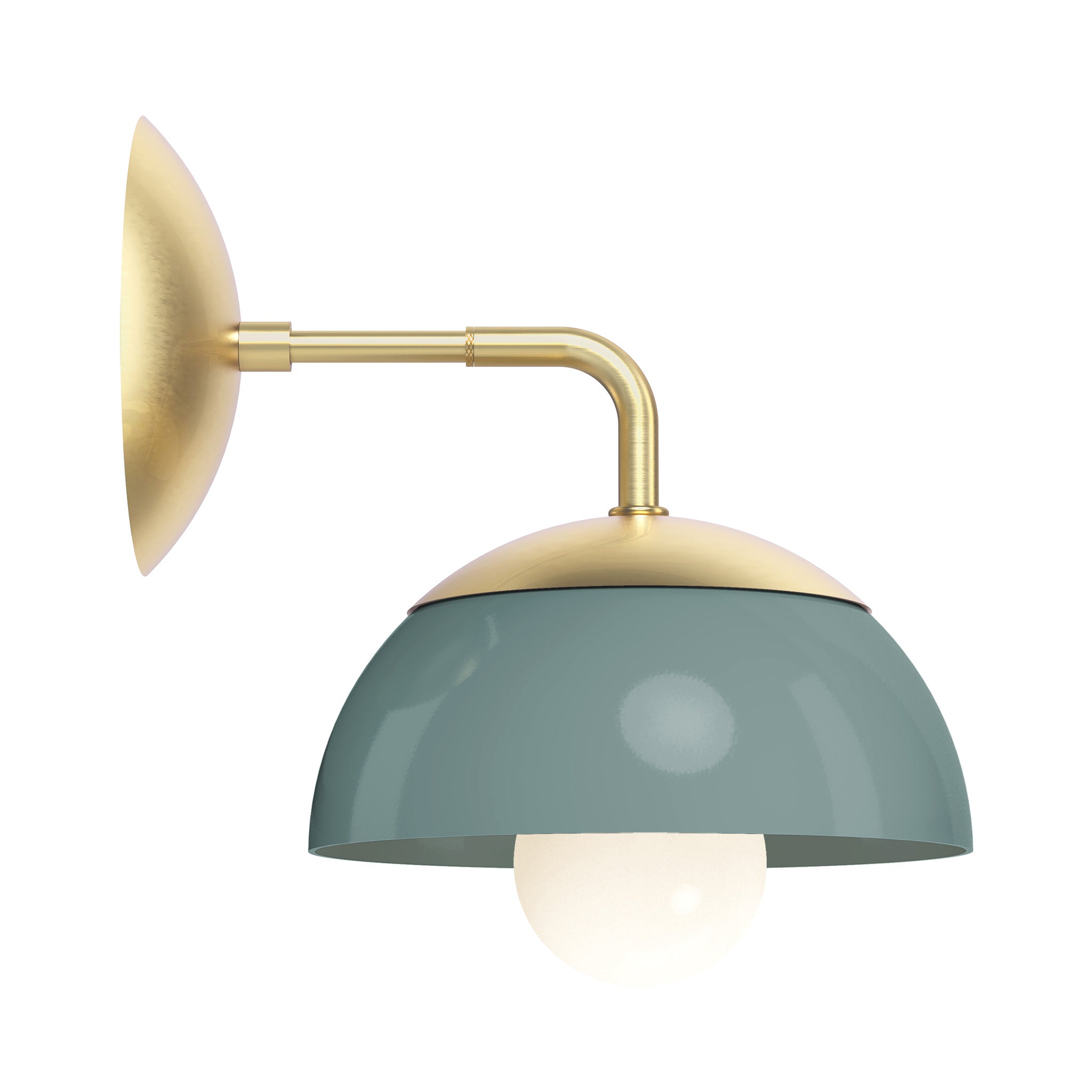 brass lagoon color cadbury sconce 8" dutton brown lighting