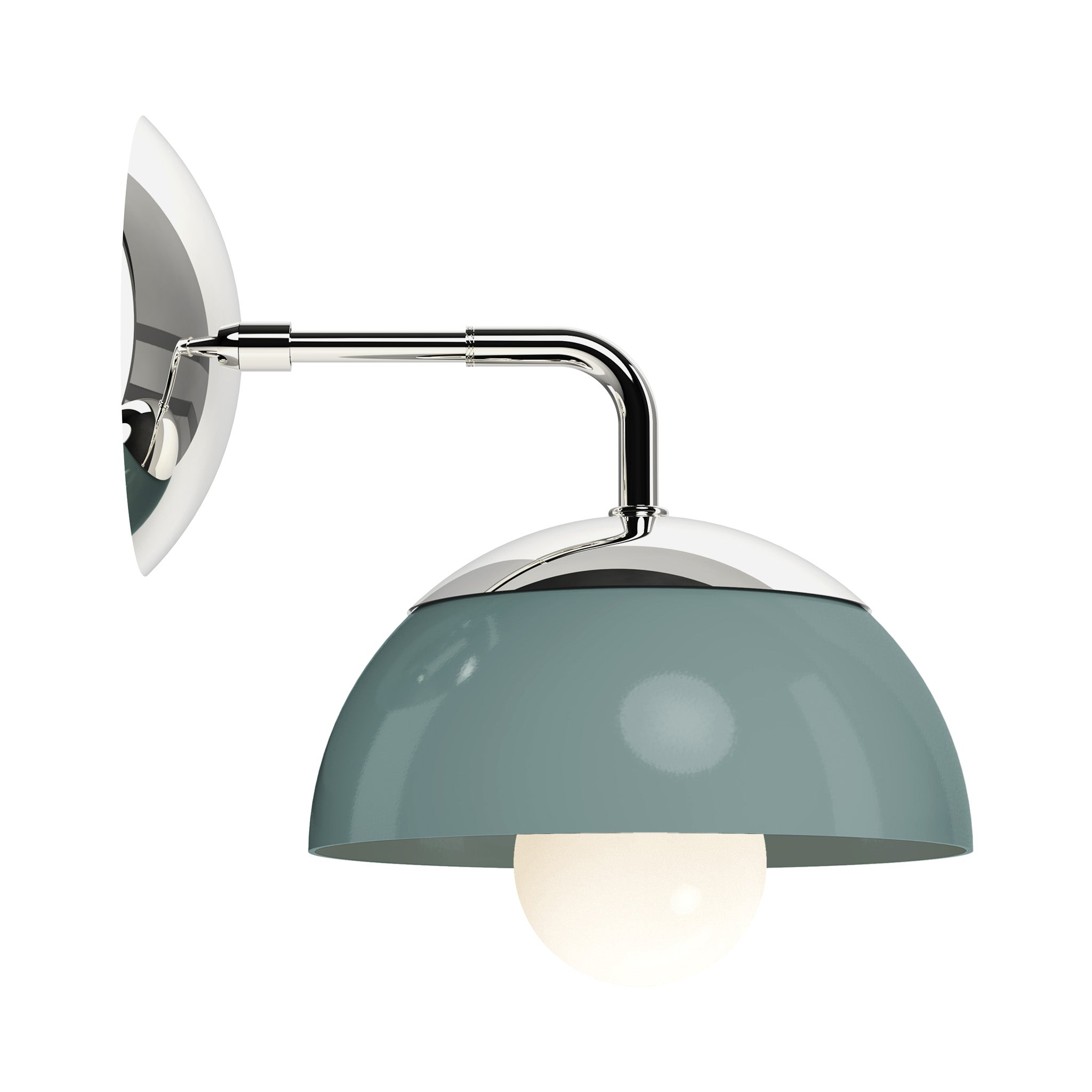 nickel lagoon color cadbury sconce 8" dutton brown lighting