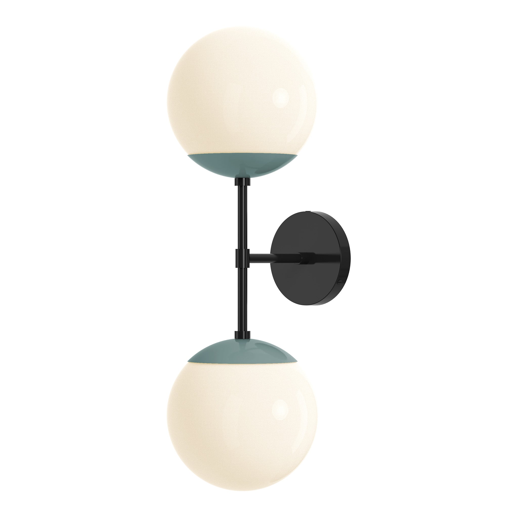 black lagoon color cap double sconce 8" dutton brown lighting