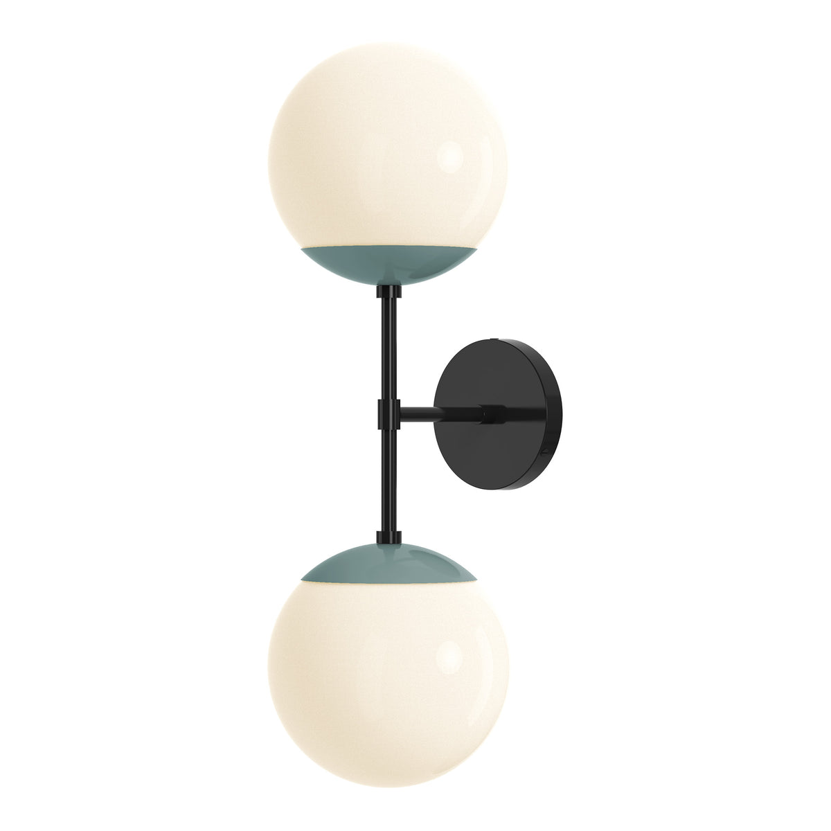 black lagoon color cap double sconce 8" dutton brown lighting