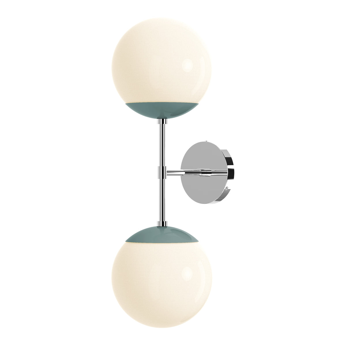 nickel lagoon color cap double sconce 8" dutton brown lighting