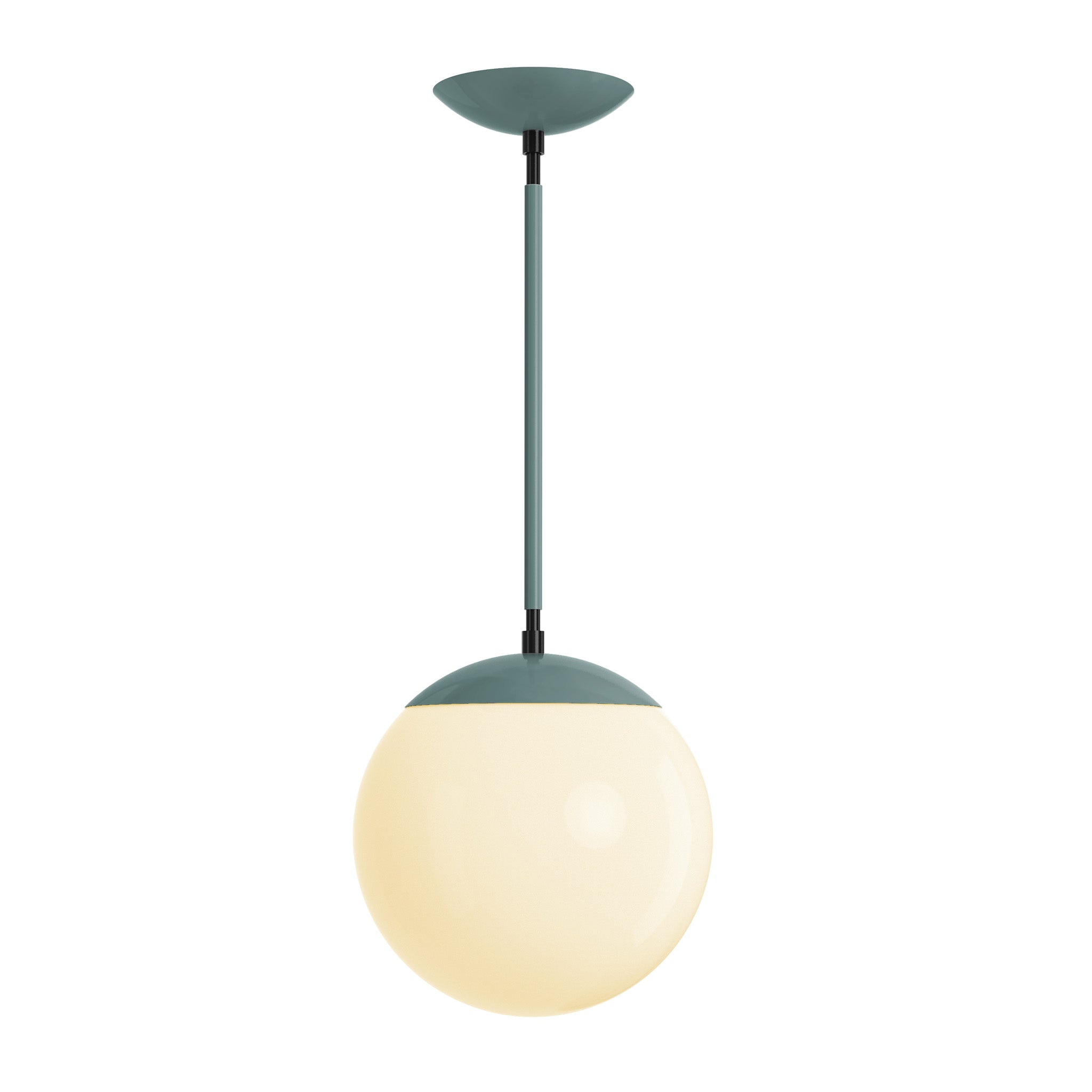 Black and lagoon cap globe pendant 10" dutton brown lighting