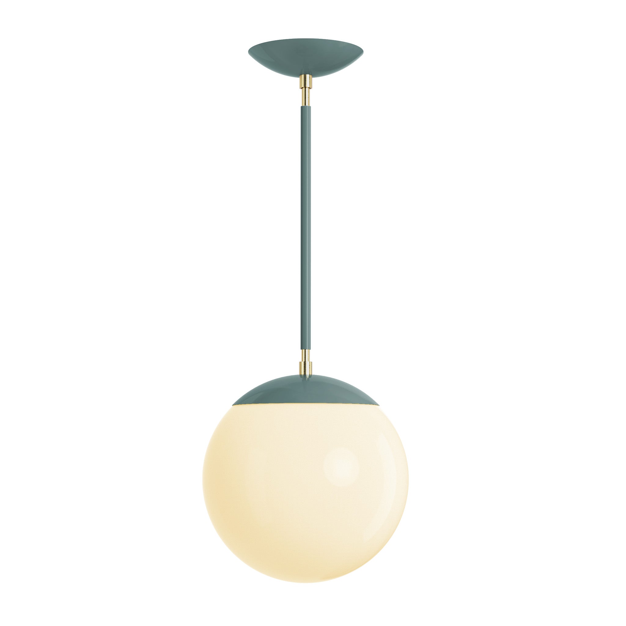 Brass and lagoon cap globe pendant 10" dutton brown lighting