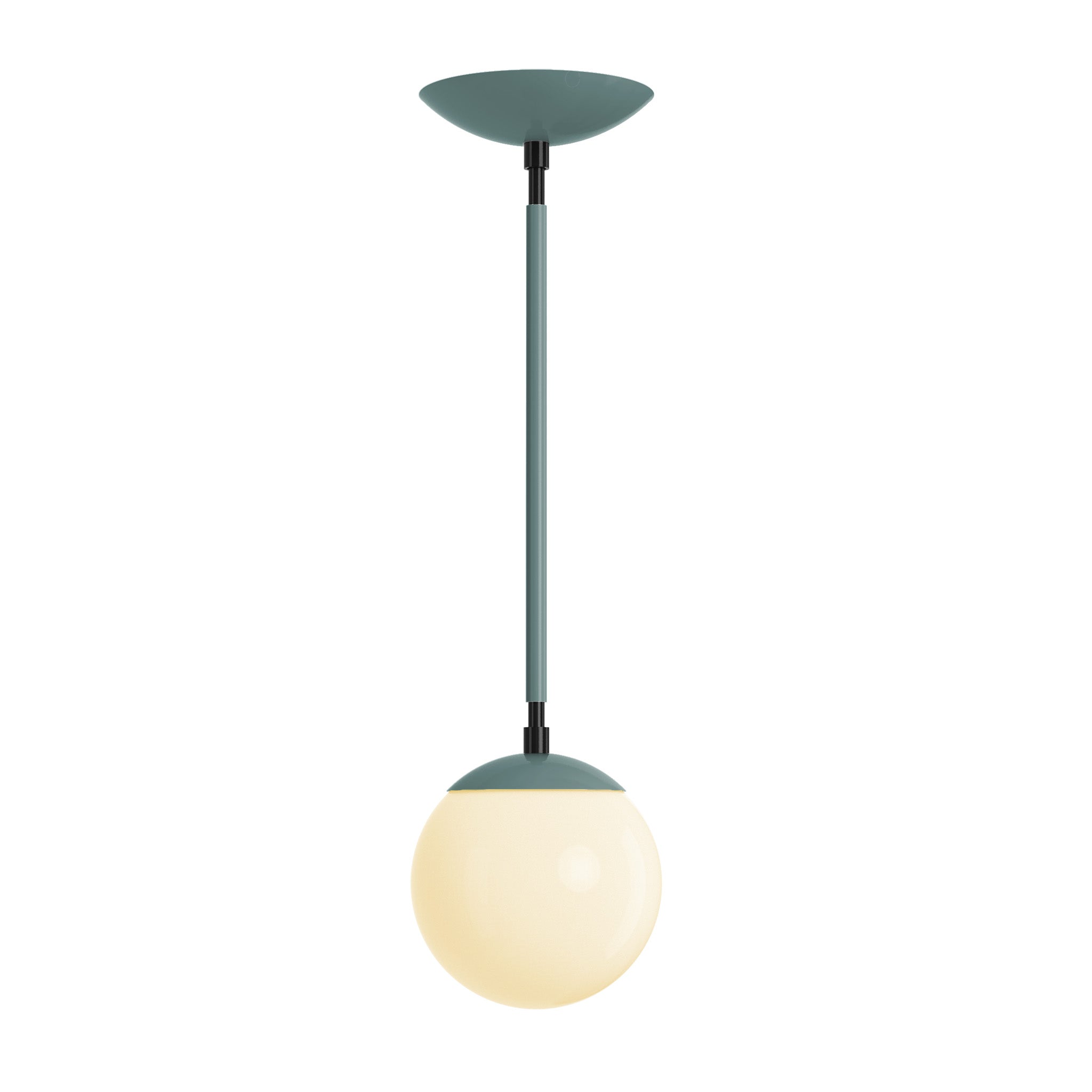 Black and lagoon cap globe pendant 6" Dutton Brown lighting