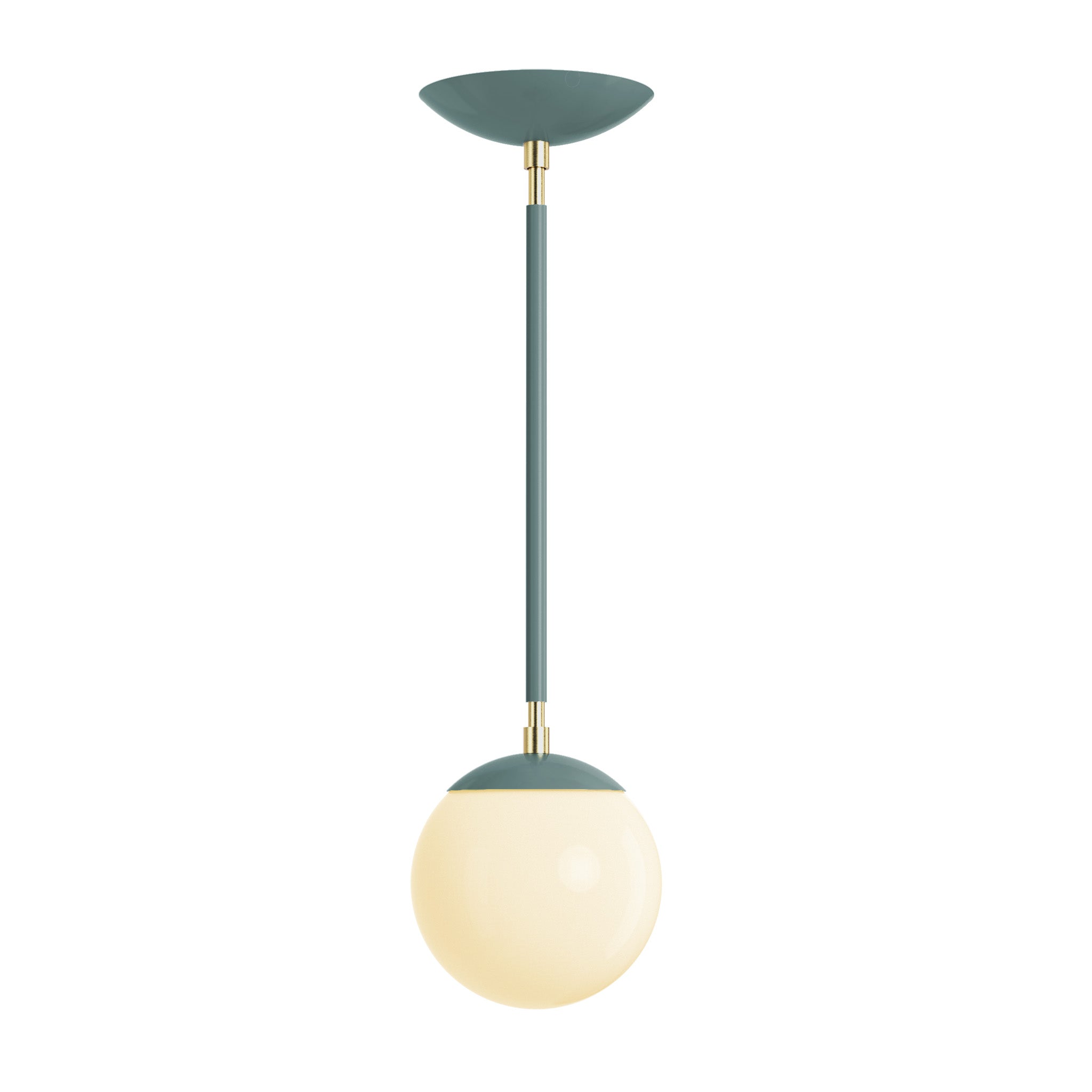 Brass and lagoon cap globe pendant 6" Dutton Brown lighting
