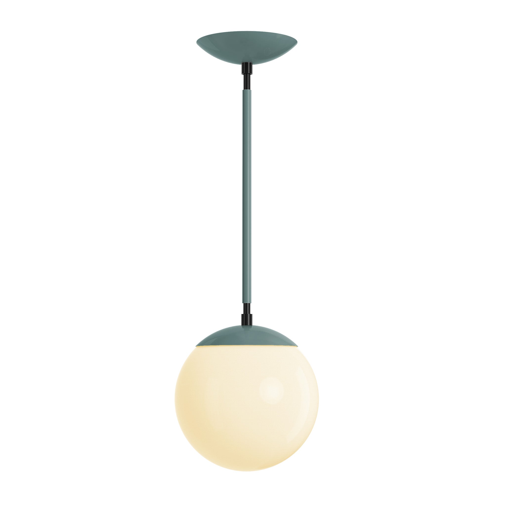 Black and lagoon cap globe pendant 8" dutton brown lighting