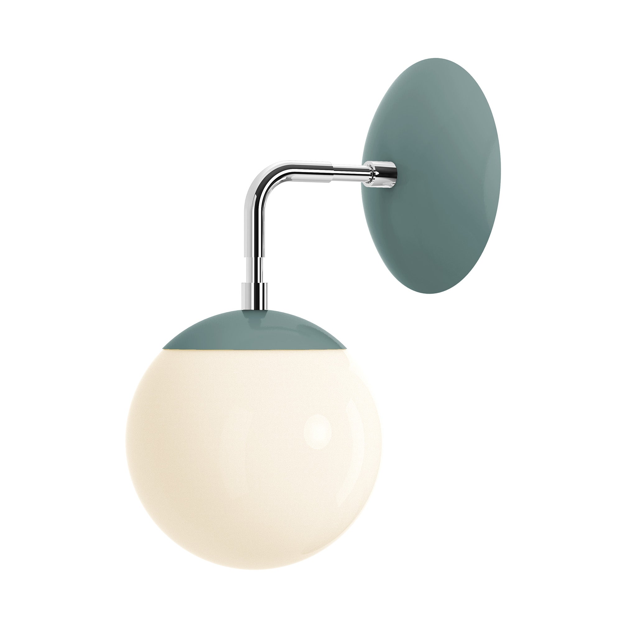nickel lagoon color cap sconce 6" dutton brown lighting